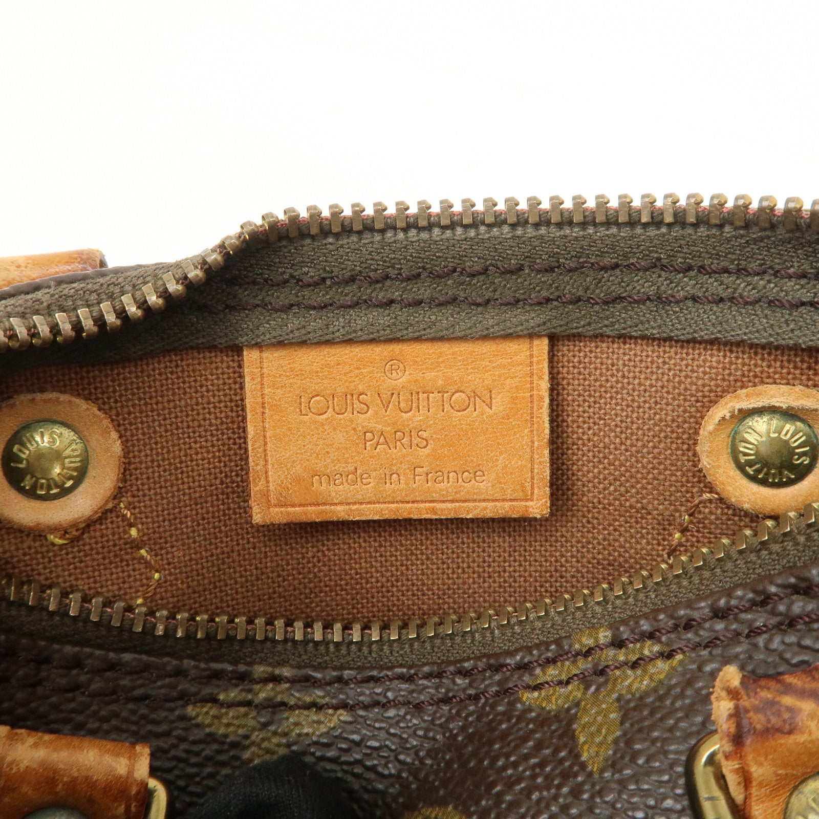 Louis Vuitton Monogram Mini Speedy Hand Bag Boston Bag Brown M41534