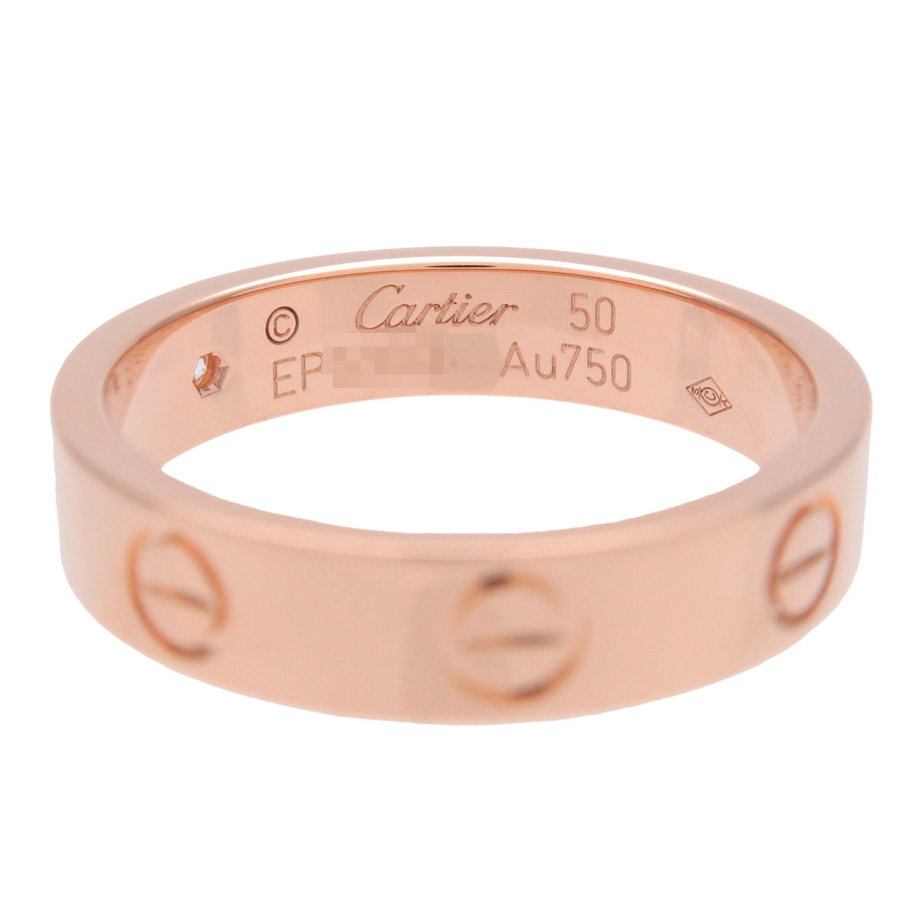 Cartier Mini Love 1P Diamond Ring K18 750PG #50 US5.5 CRB4050750