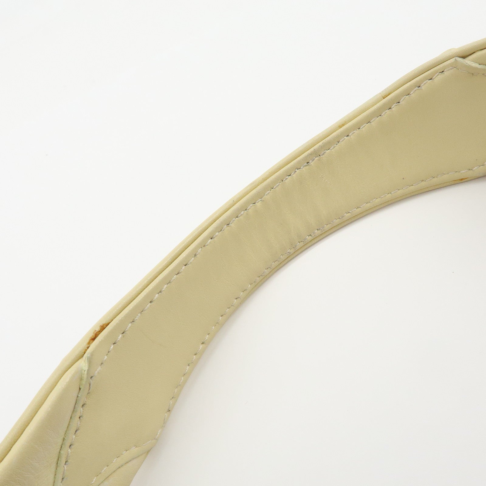 BVLGARI Logo Mania Canvas Leather Shoulder Bag Yellow Beige