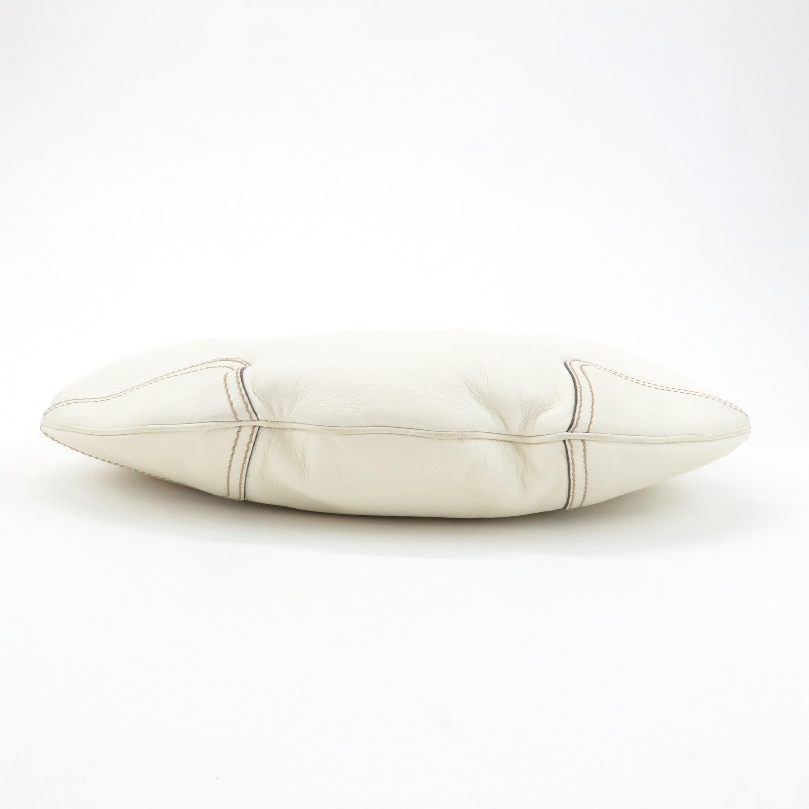 GUCCI Sherry Princy Leather Shoulder Bag White 162882 Used