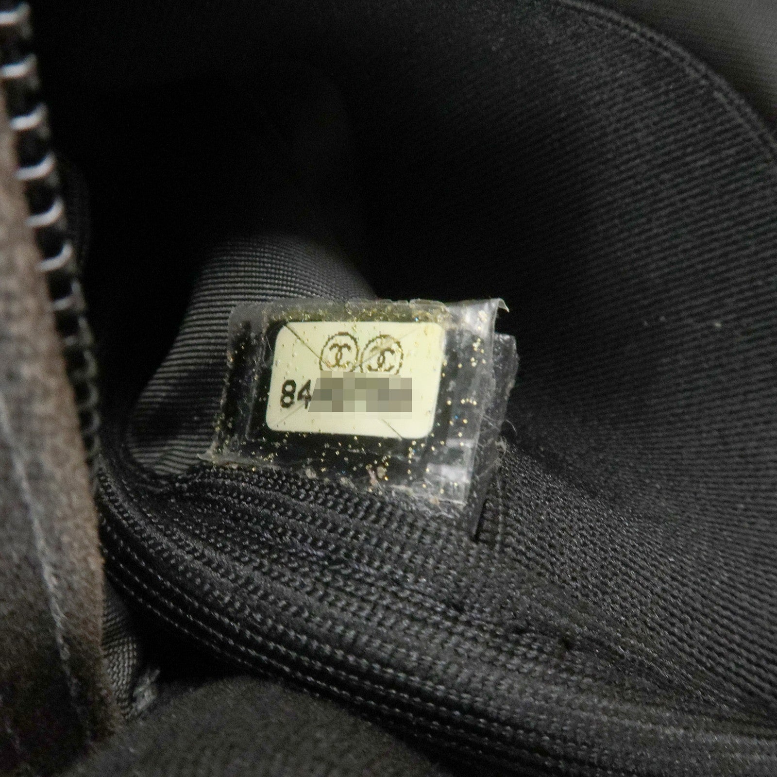 CHANEL Sports COCO Mark Canvas Shoulder Bag Black Green A23300