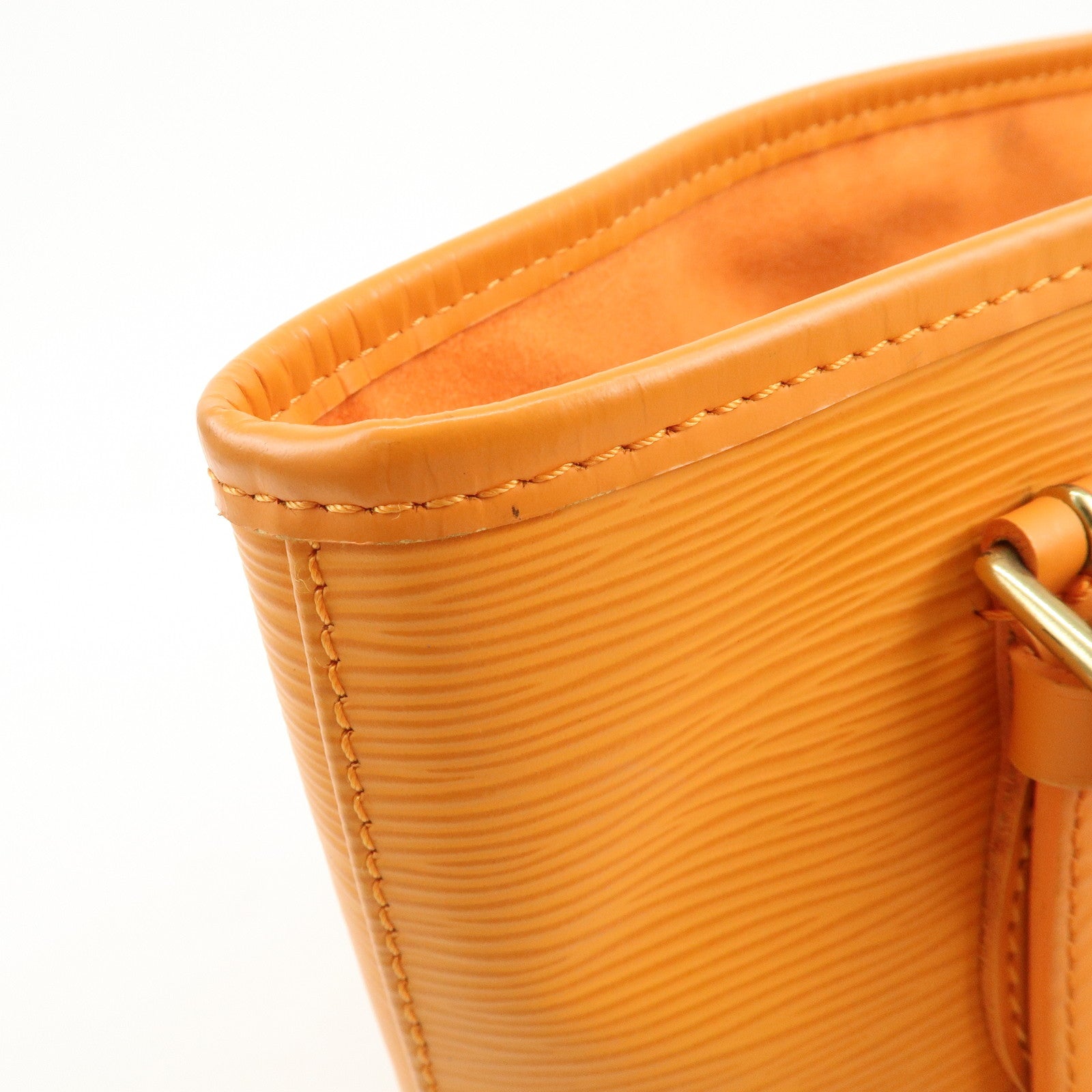 Louis Vuitton Epi Bucket PM Shoulder Bag Tote Bag Mandarin M5899H