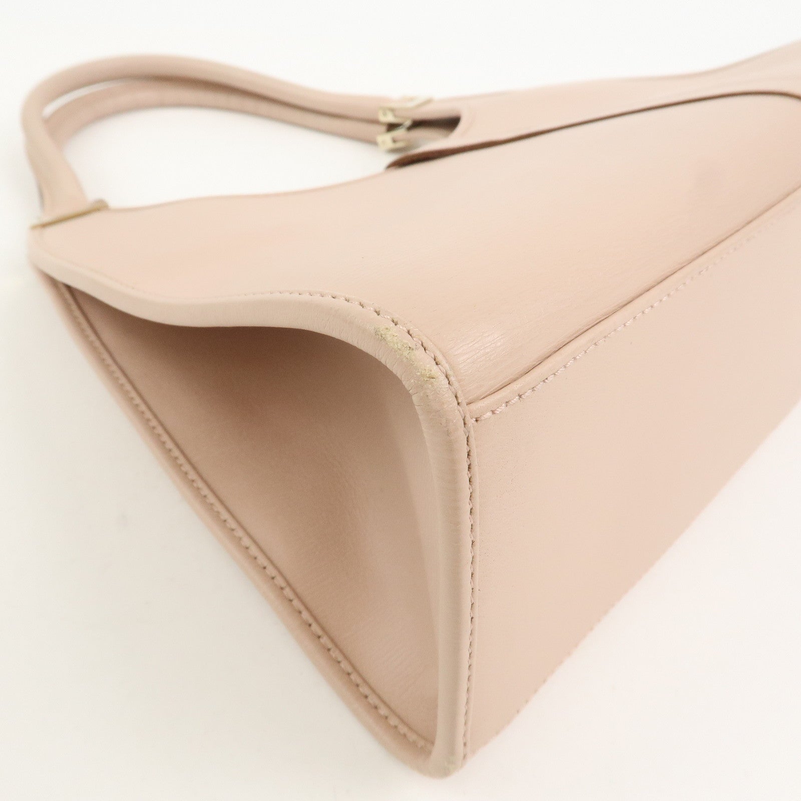 GUCCI Jackie Logo Leather Shoulder Bag Hand Bag Pink 002.1067