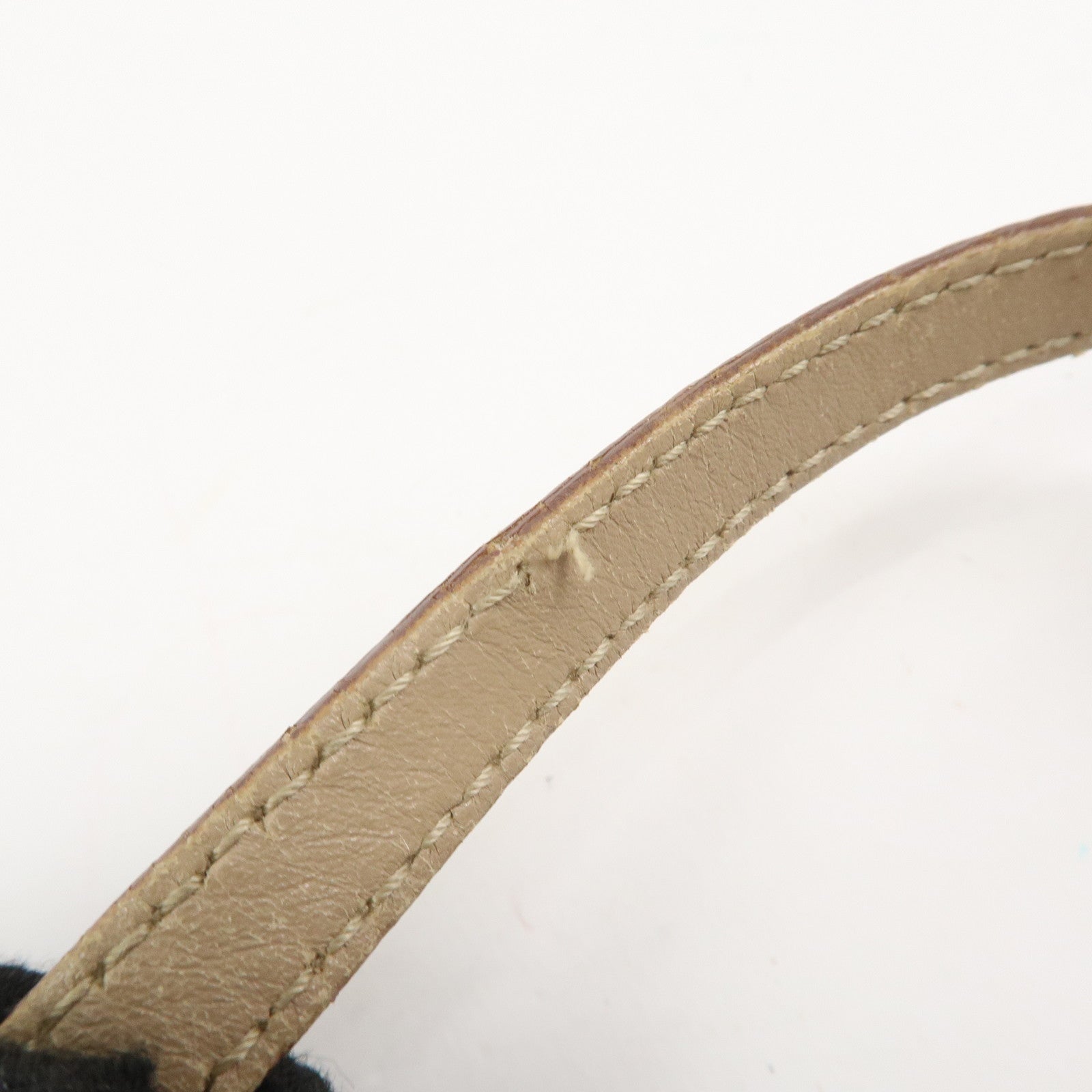 GUCCI Boat Bag GG Canvas Leather Hand Bag Pouch Beige 07198