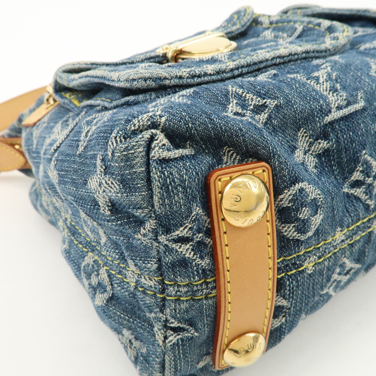 Louis Vuitton Monogram Denim Baggy PM 2Way Bag Shoulder Bag M95049