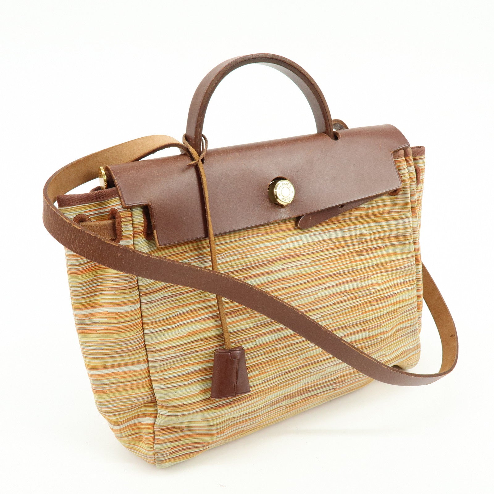 Hermes Herline Herbag PM Vibrato Calf Leather 2Way Hand Bag