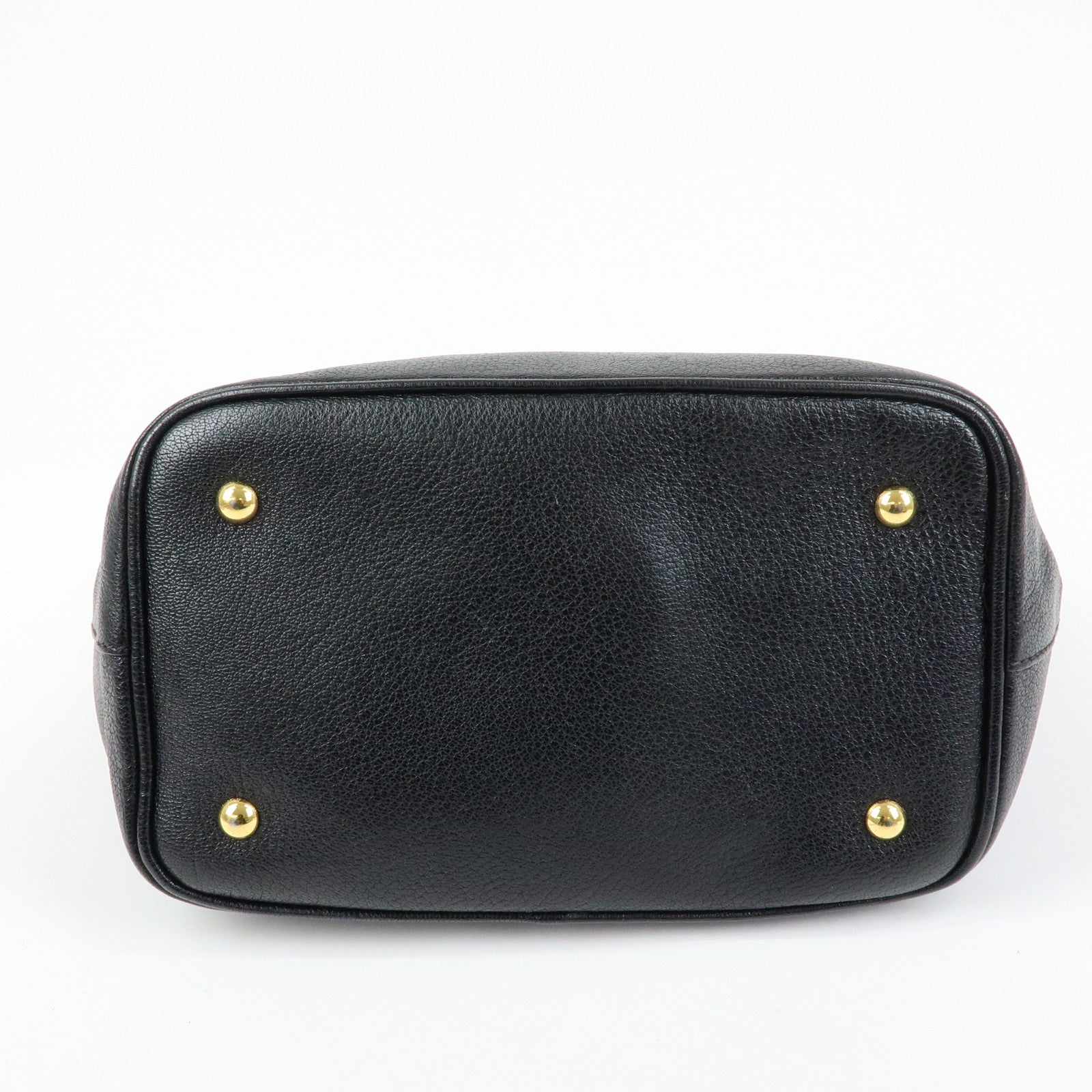 MIU MIU Madras Leather 2Way Bag Hand Bag Shoulder Bag Black