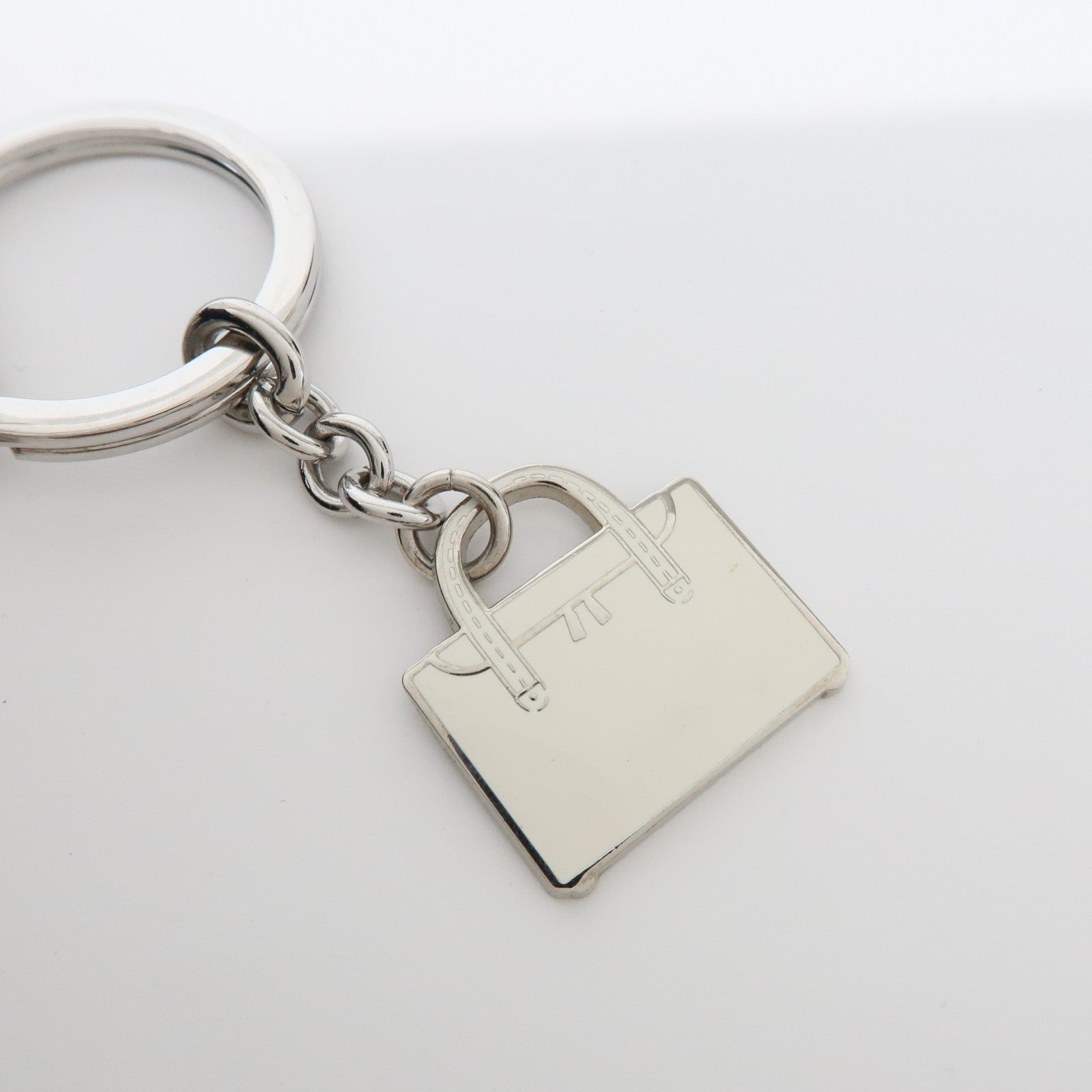 COACH Signature Metal Leather Set of 2 Key Chain Key Holder Brown