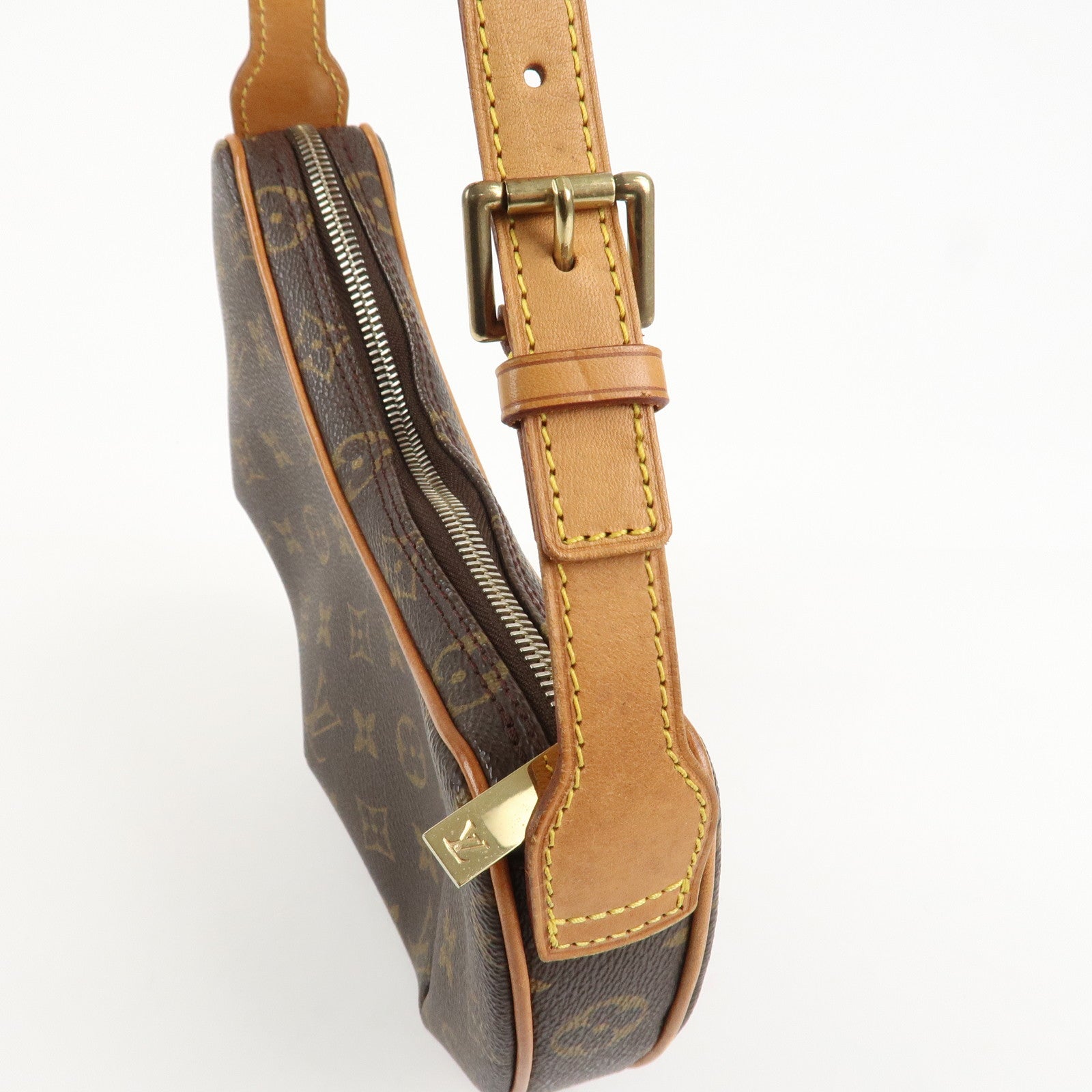 Louis Vuitton Monogram Pochette Croissant Shoulder Bag Brown M51510 Used