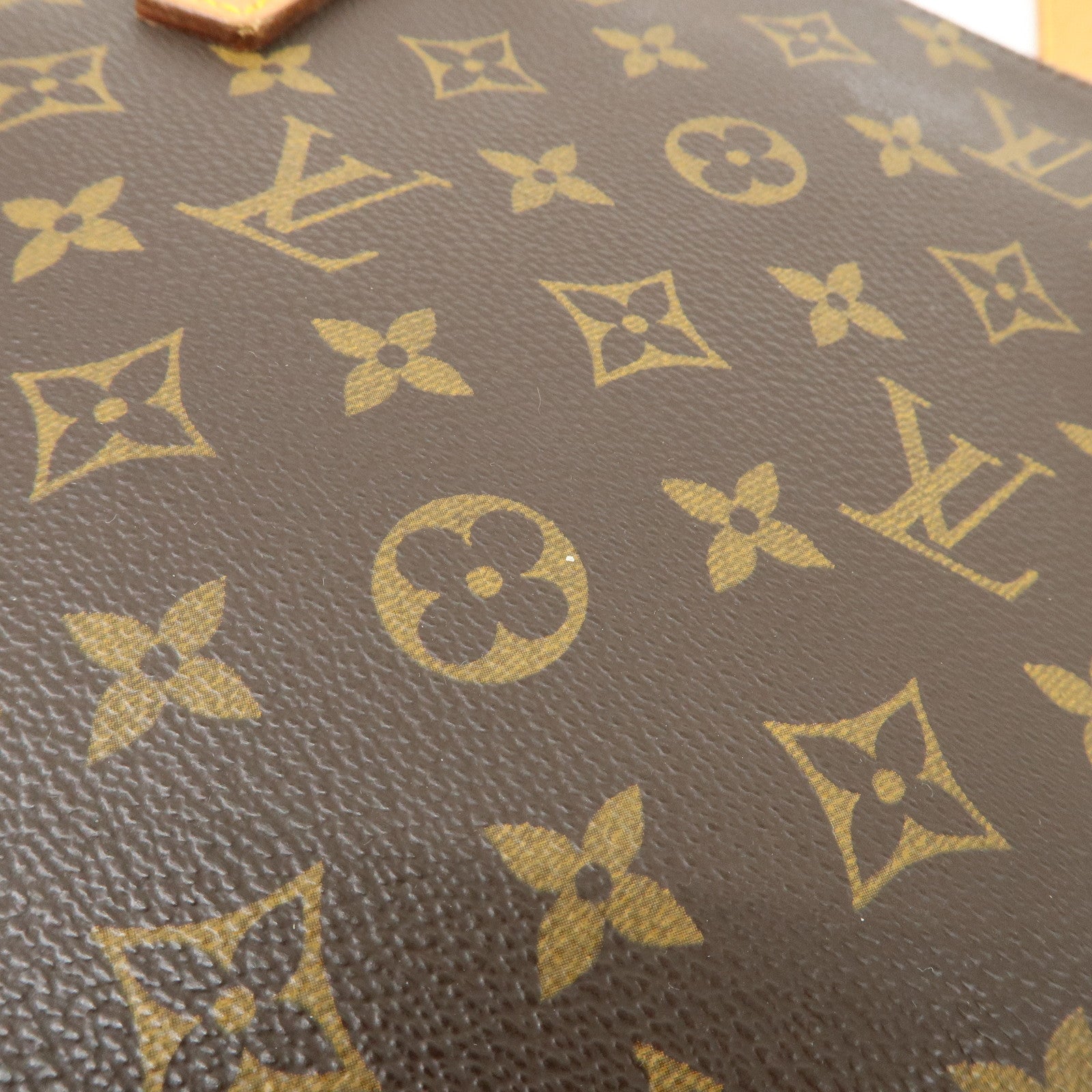 Louis Vuitton Monogram Luco Tote Bag Hand Bag Brown M51155 Used