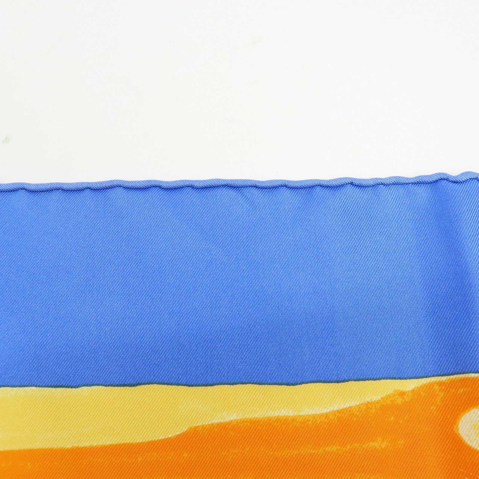 HERMES Carre 90 Silk 100% Scarf Smiles in Third Millenary Blue