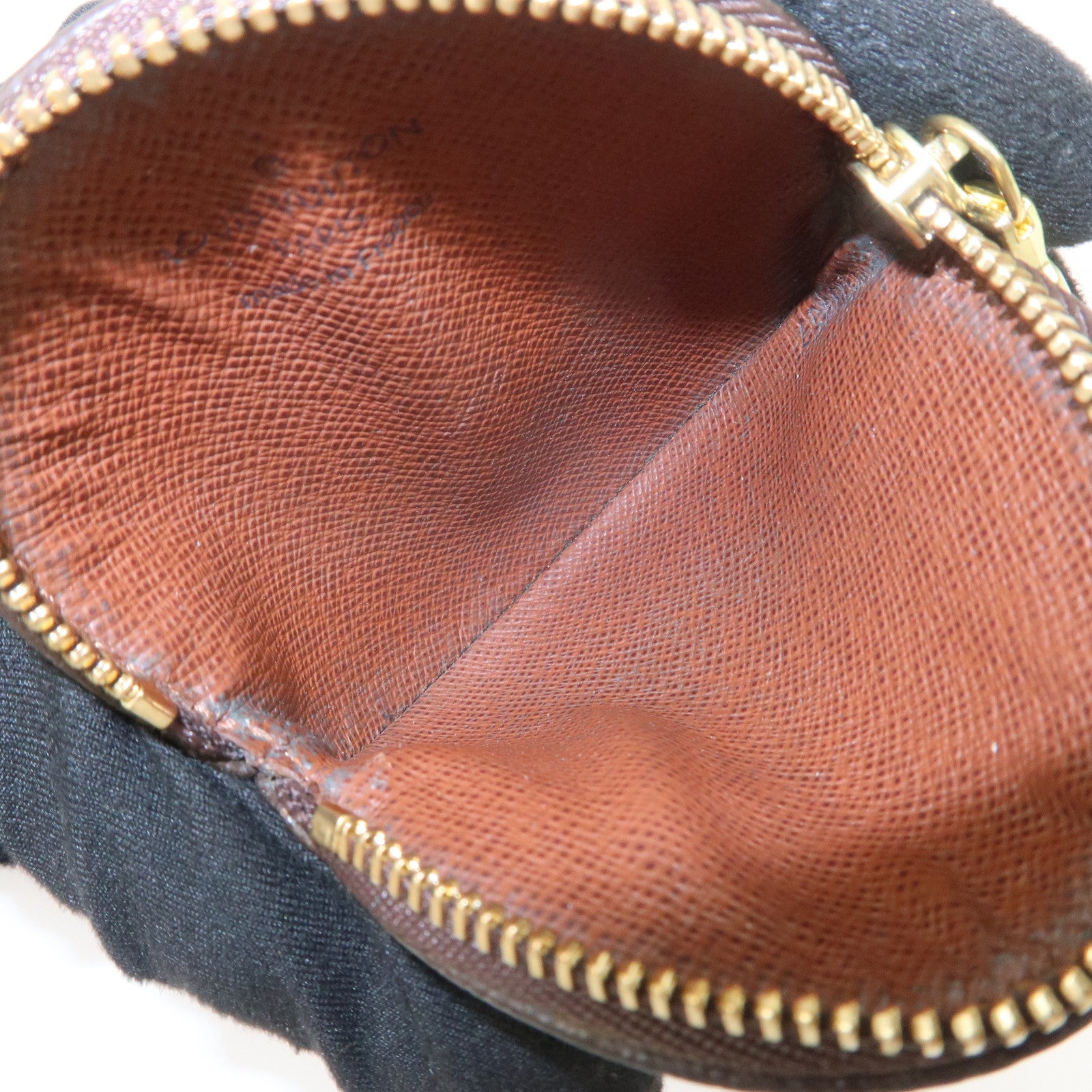 Louis Vuitton Monogram Porte Monnaie Rond Coin Case Brown M61926