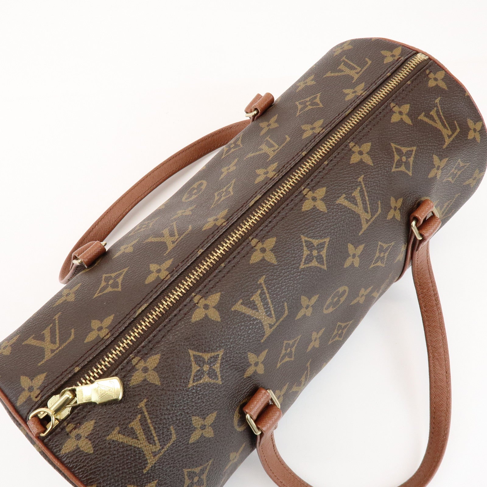 Louis Vuitton Monogram Papillon 30 Hand Bag Brown M51365