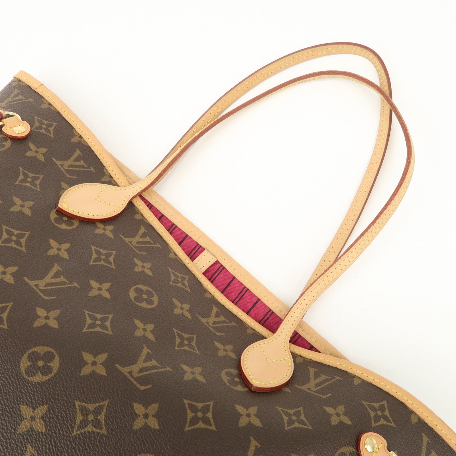 Louis Vuitton Monogram Neverfull MM Tote Bag Pivoine M41178