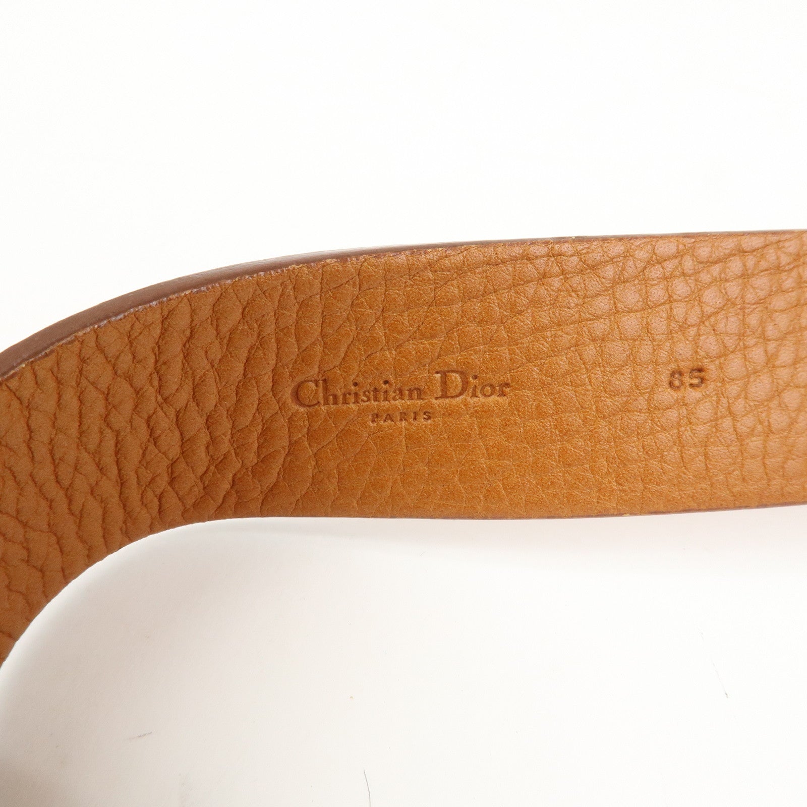 Christian Dior Saddle Leather Waist Bag Crossbody Bag Brown
