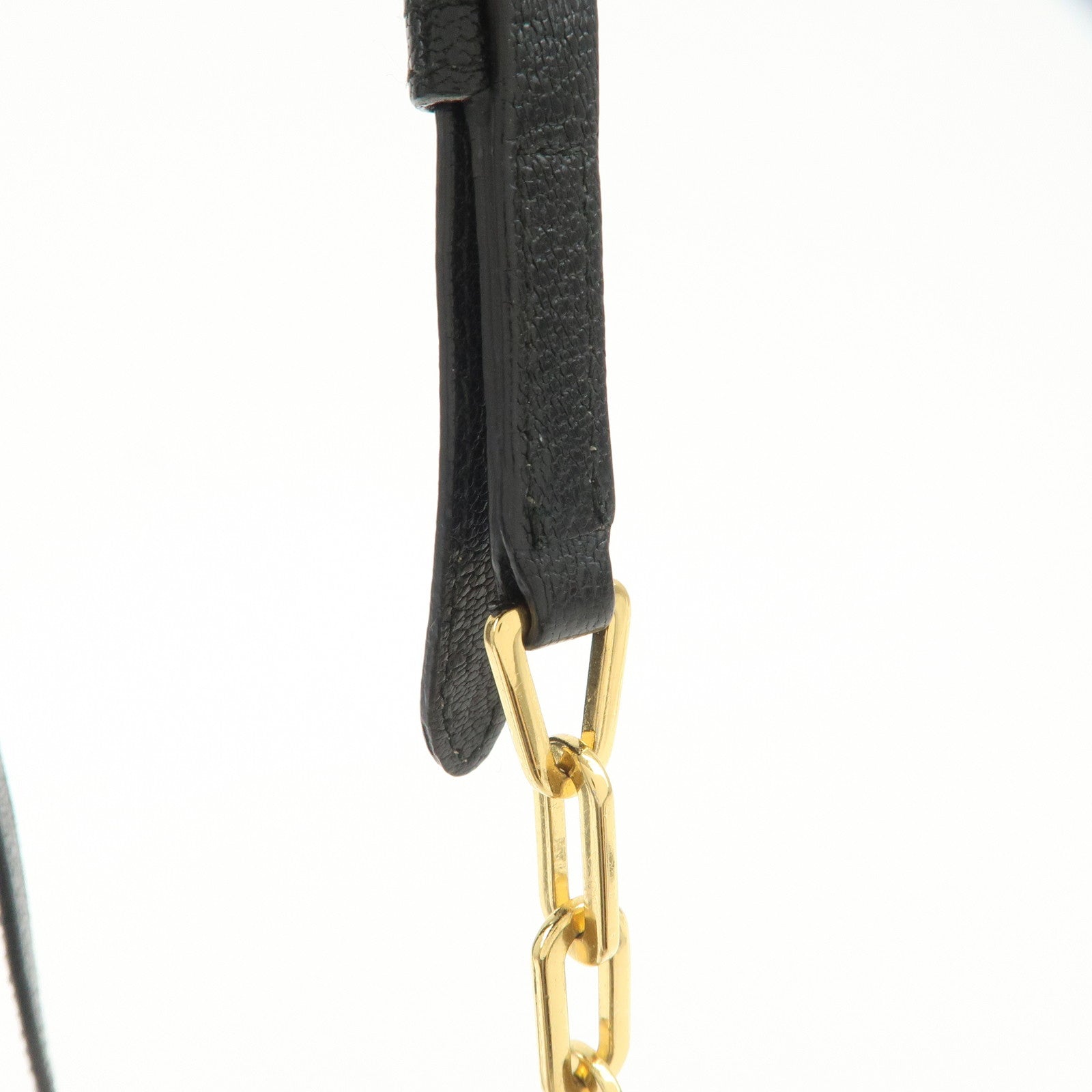 MIU MIU MADRAS Leather Chain Shoulder Wallet WOC Beige Black 5M1290