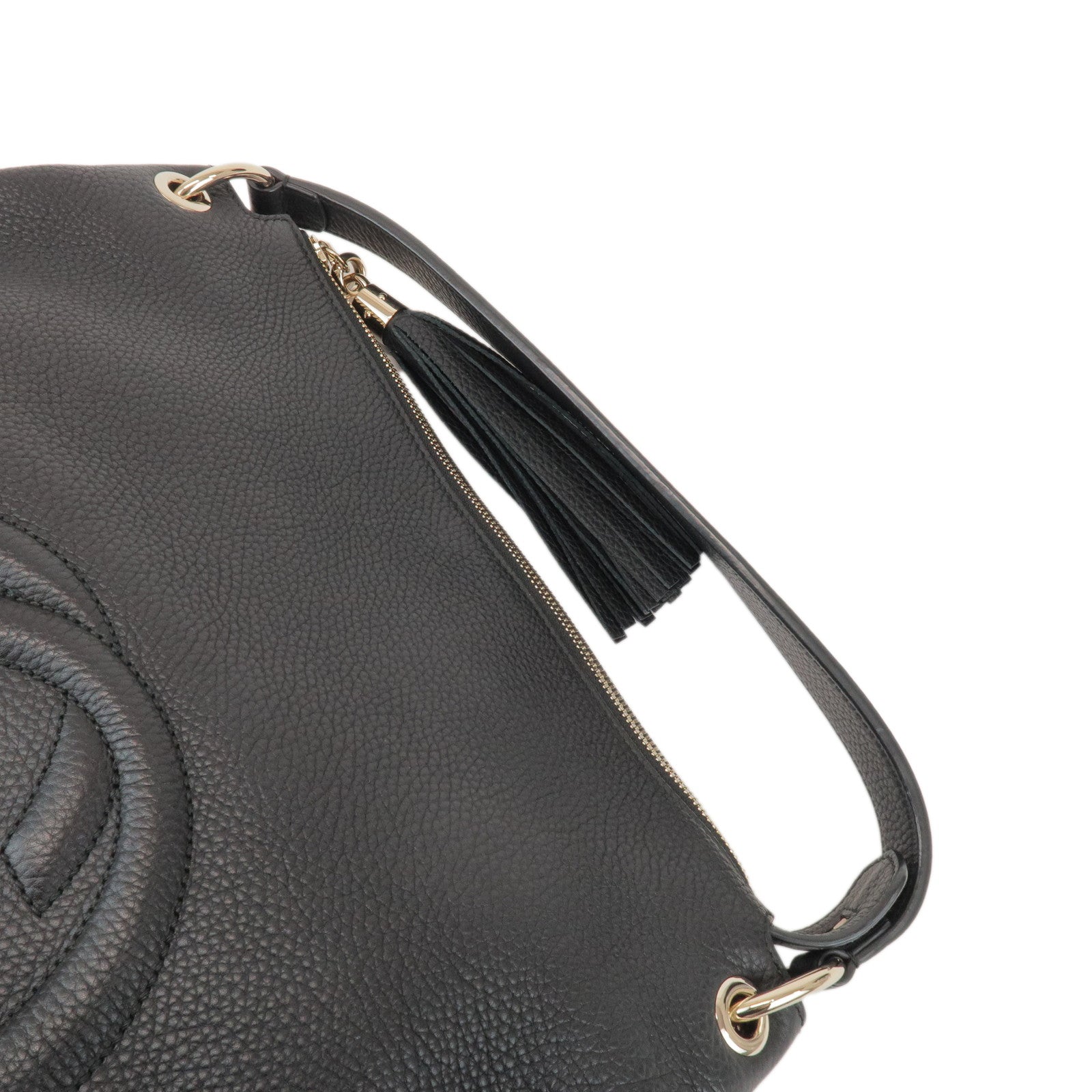 GUCCI SOHO Leather 2Way Bag Shoulder Bag Hand Bag Black 408825