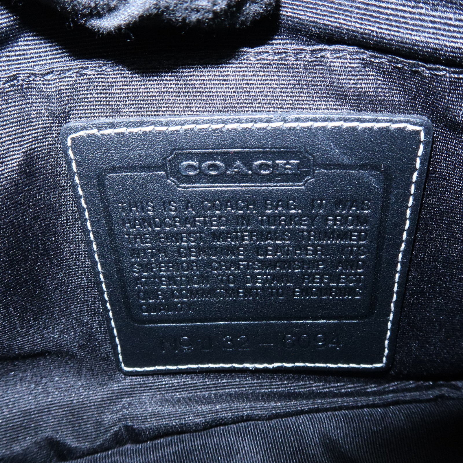 COACH Signature Canvas Leather Hand Bag Pouch Black