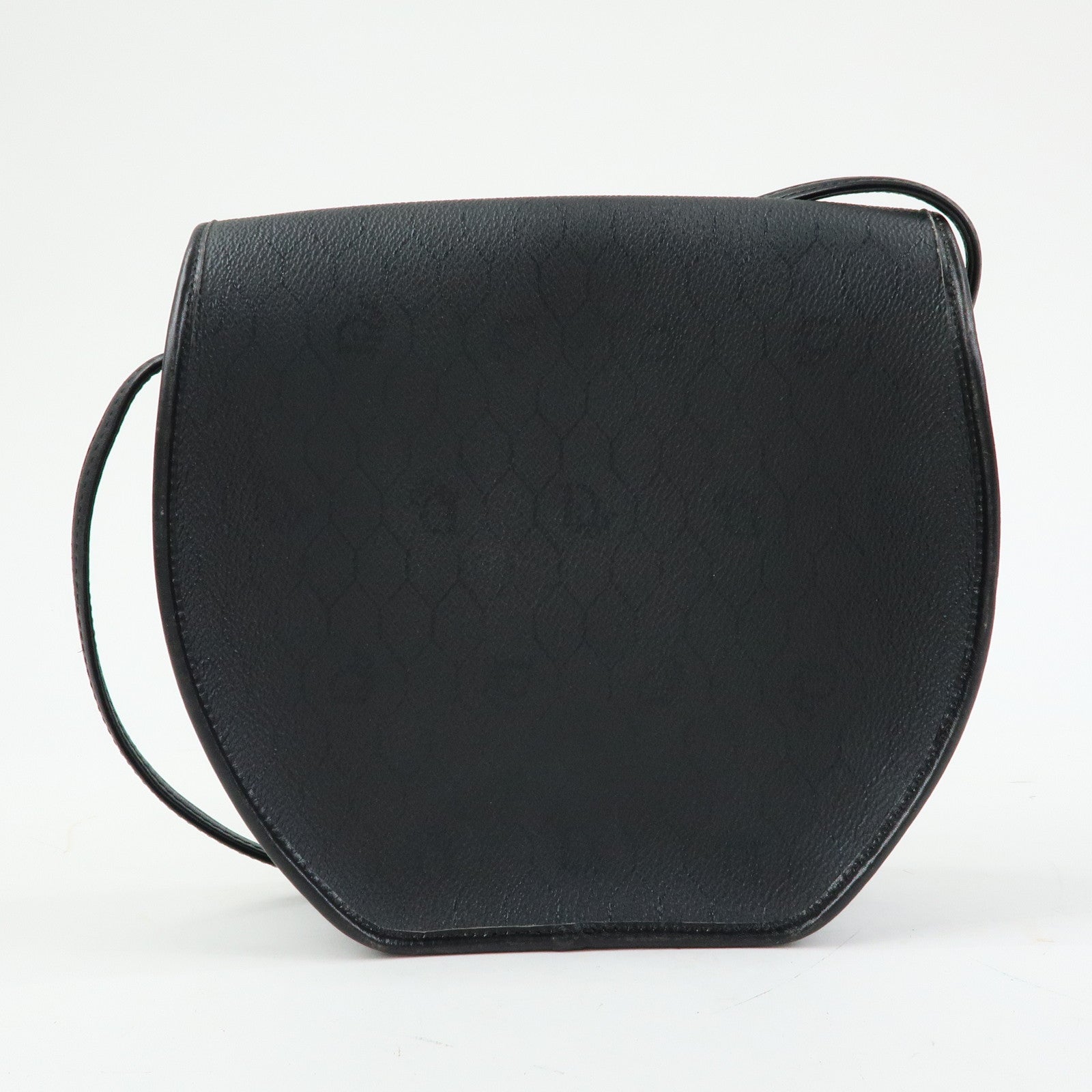 Christian Dior Honeycomb PVC Leather Shoulder Bag Crossbody Black