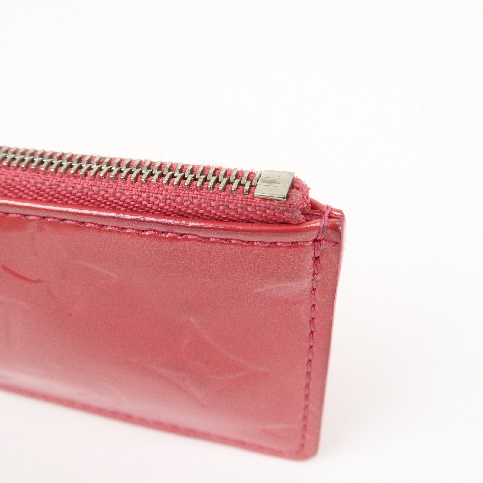 Louis Vuitton Monogram Vernis Pochette Cles Coin Case Pink M9144F