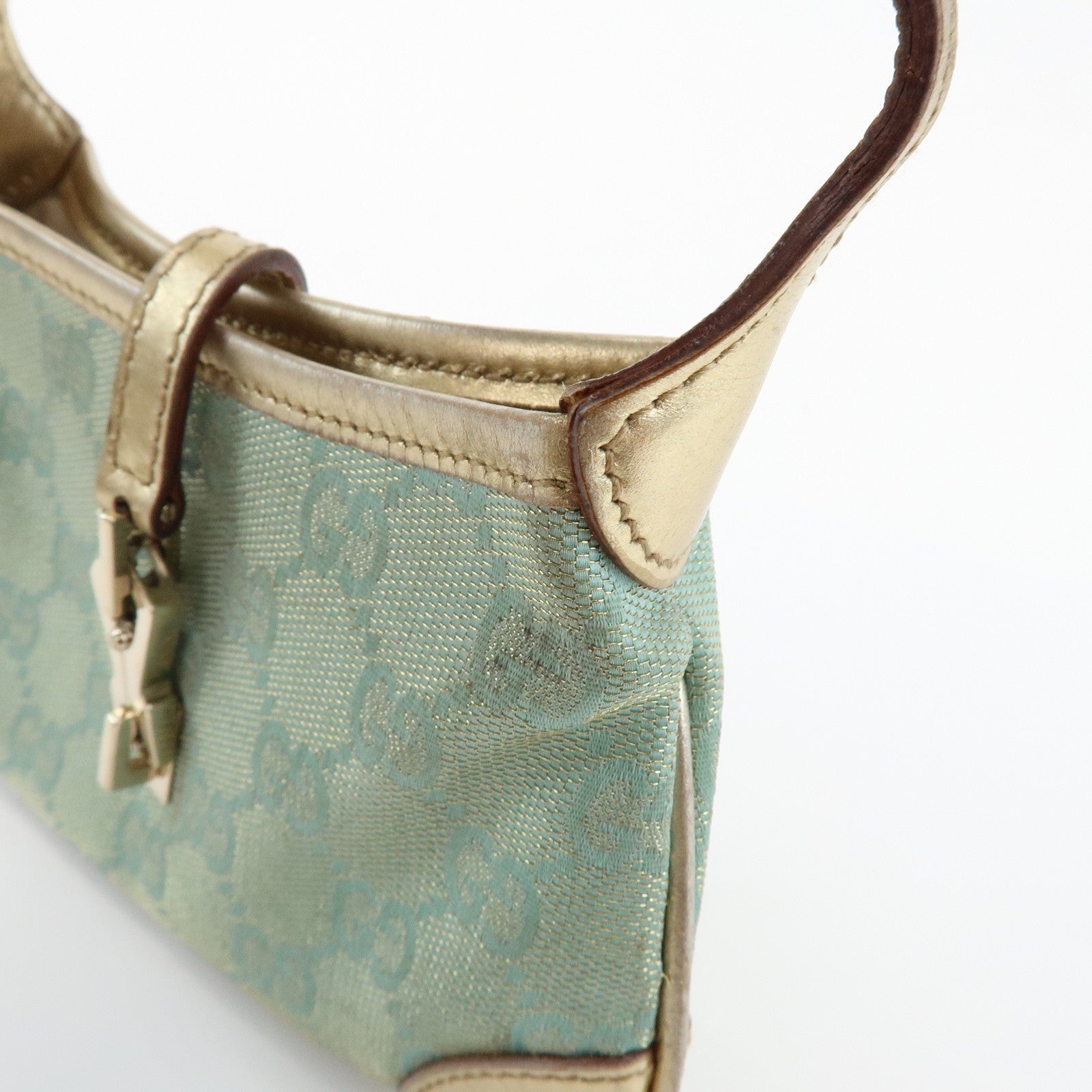 GUCCI Jackie GG Monogram Canvas Leather Mini Pouch 005・0819