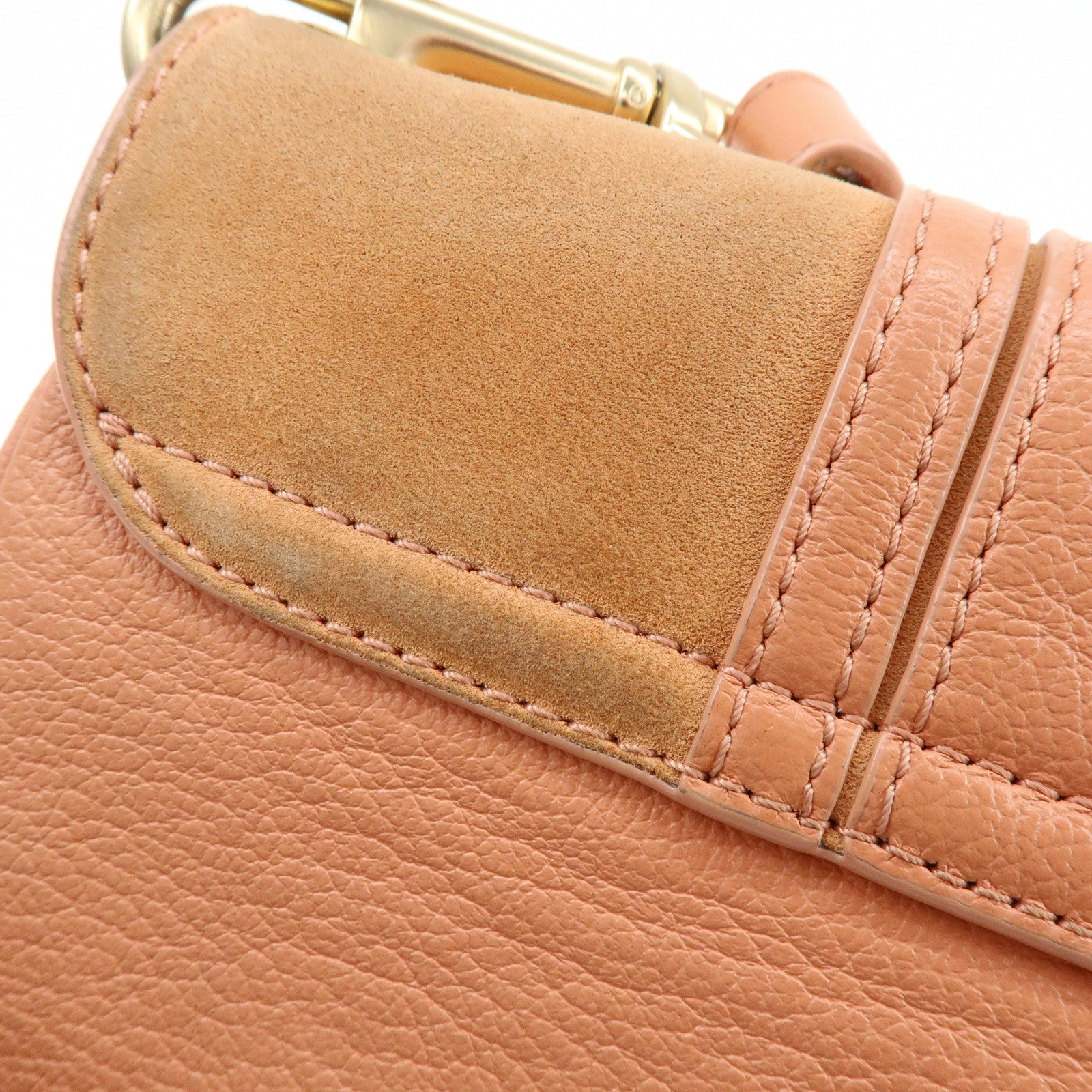 Chloe See By Chloe Joan Suede Leather Shoulder Crossbody Bag Pink