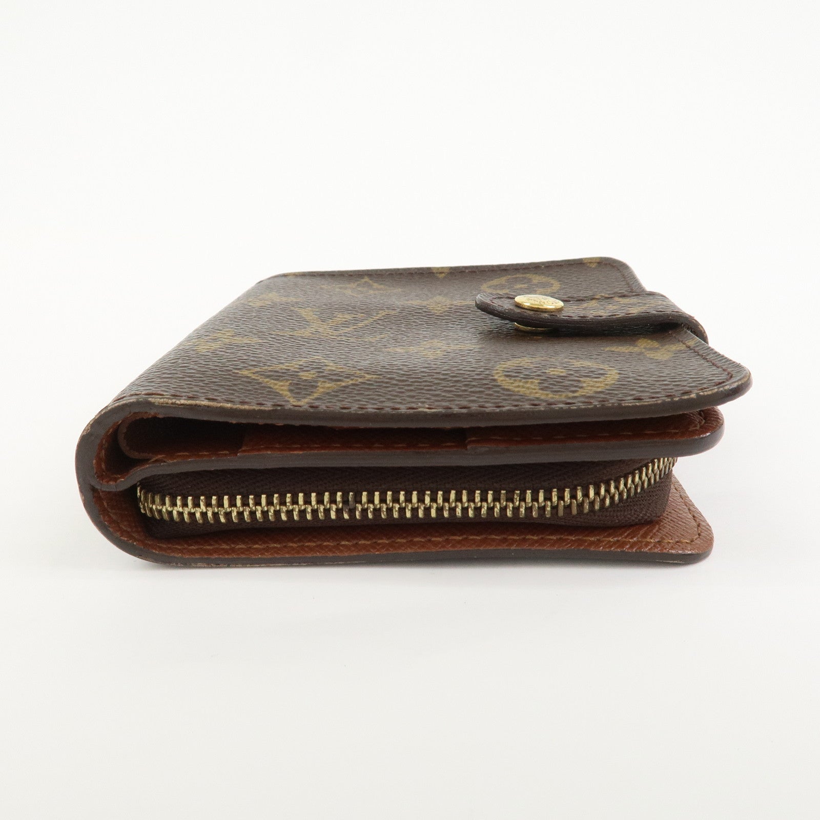 Louis Vuitton Monogram Compact Zippy Small Wallet Brown M61667