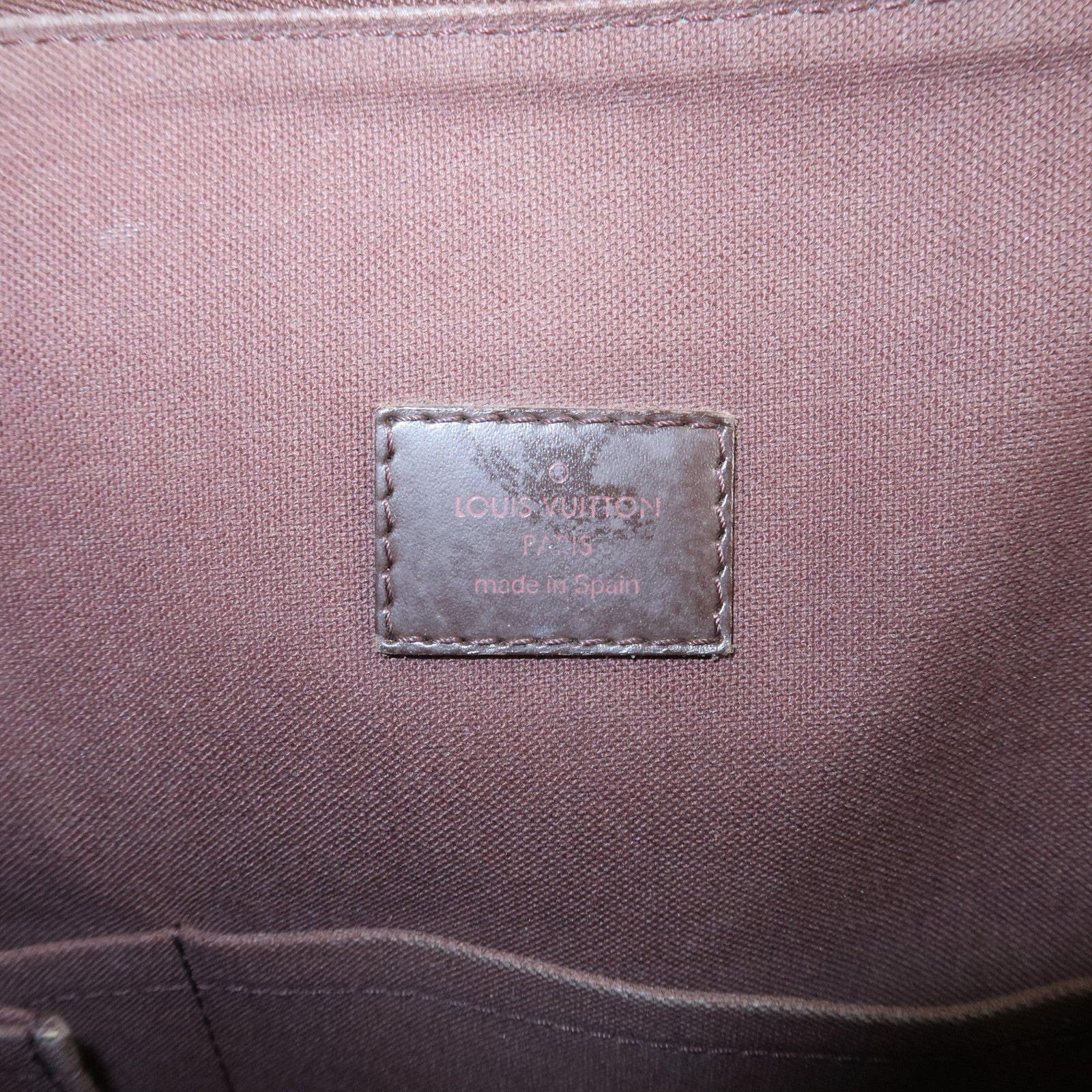 Louis Vuitton Damier Ebene Canvas Cover Bobourg Hand Bag M52006 Used