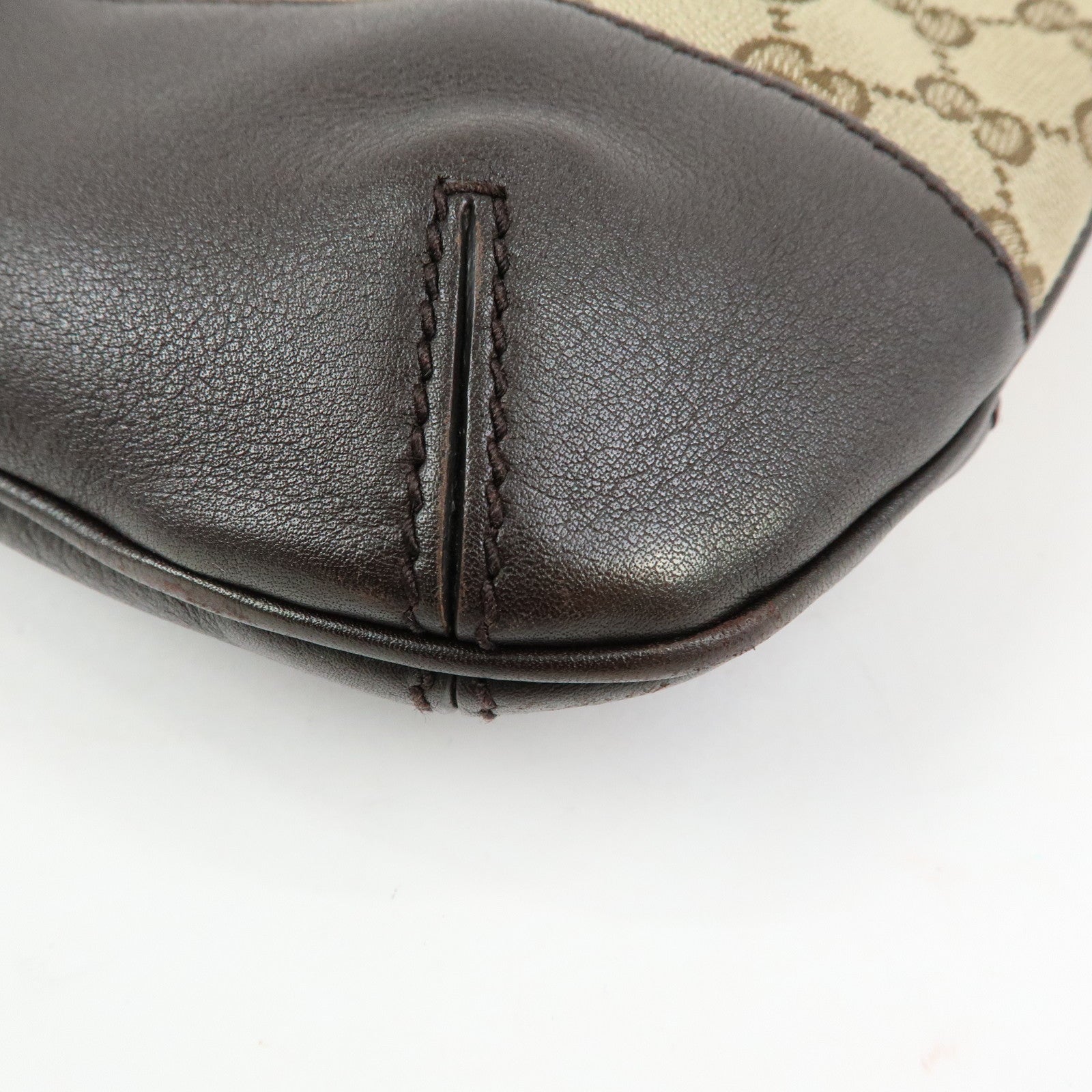 GUCCI Sherry GG Canvas Leather Shoulder Bag Hand Bag Beige 388927