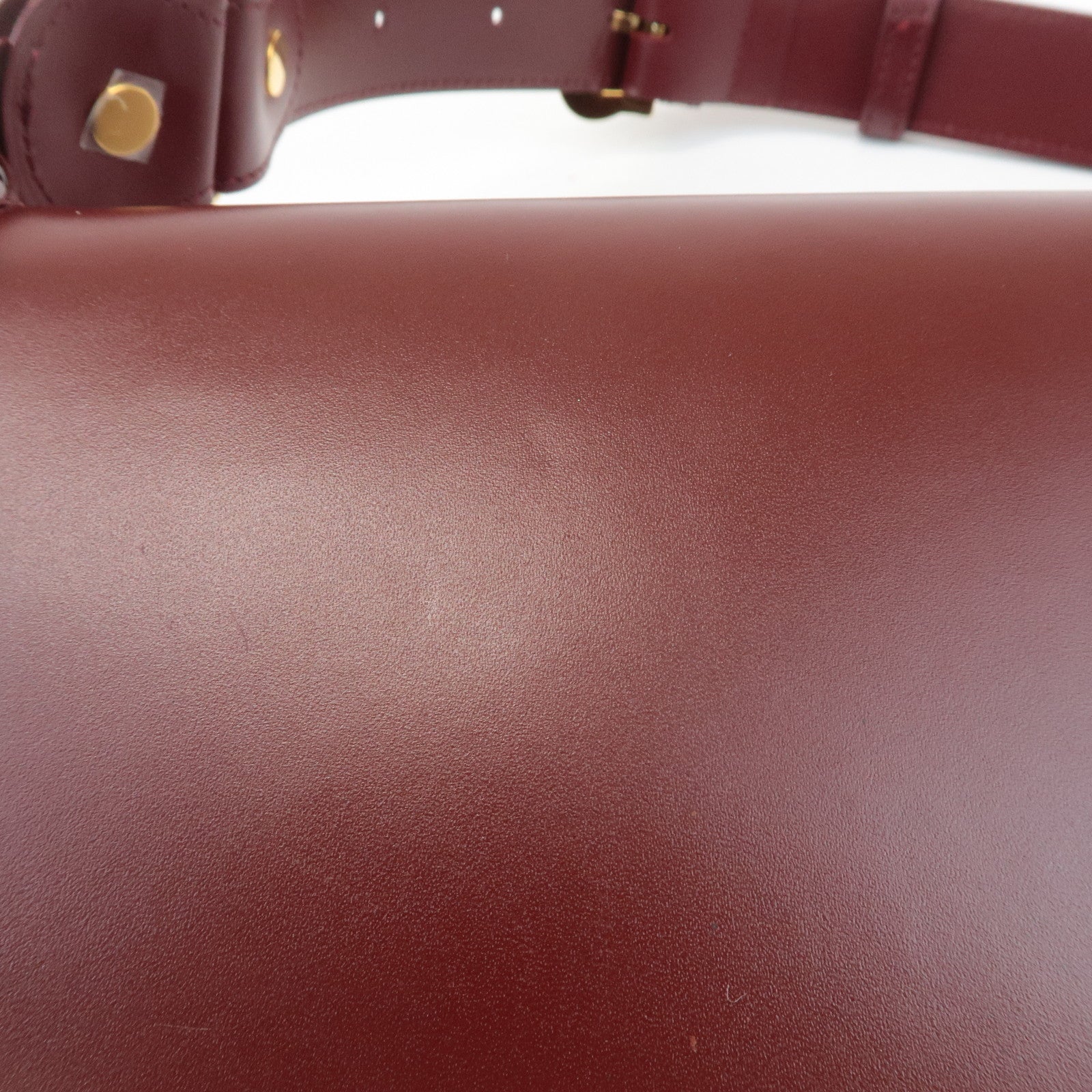Cartier Must Must de Cartier Calf Suede Leather Shoulder Bag Burgundy Used