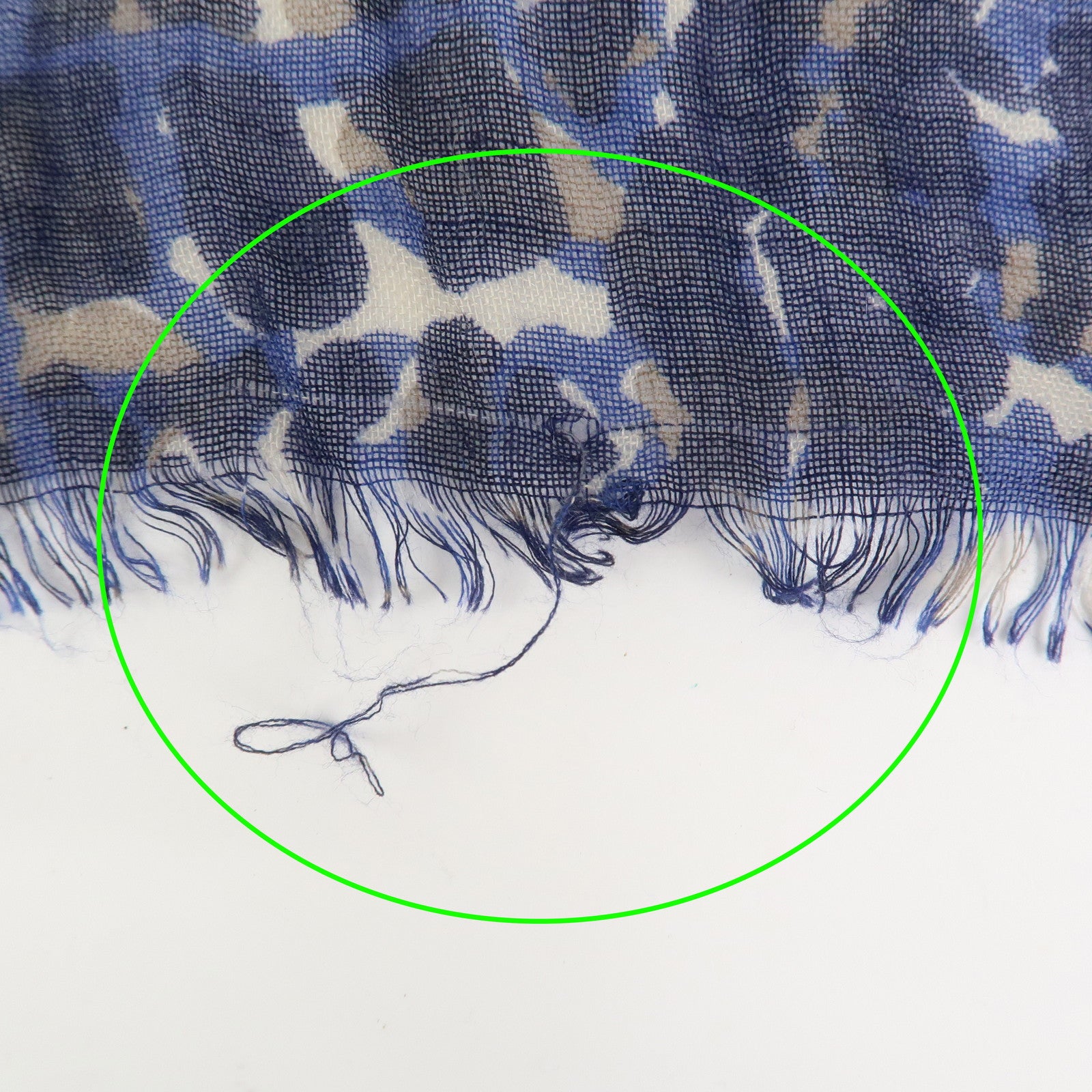 Louis Vuitton Etole Lizard Cashmere Silk Scarf Shawl Blue M74962