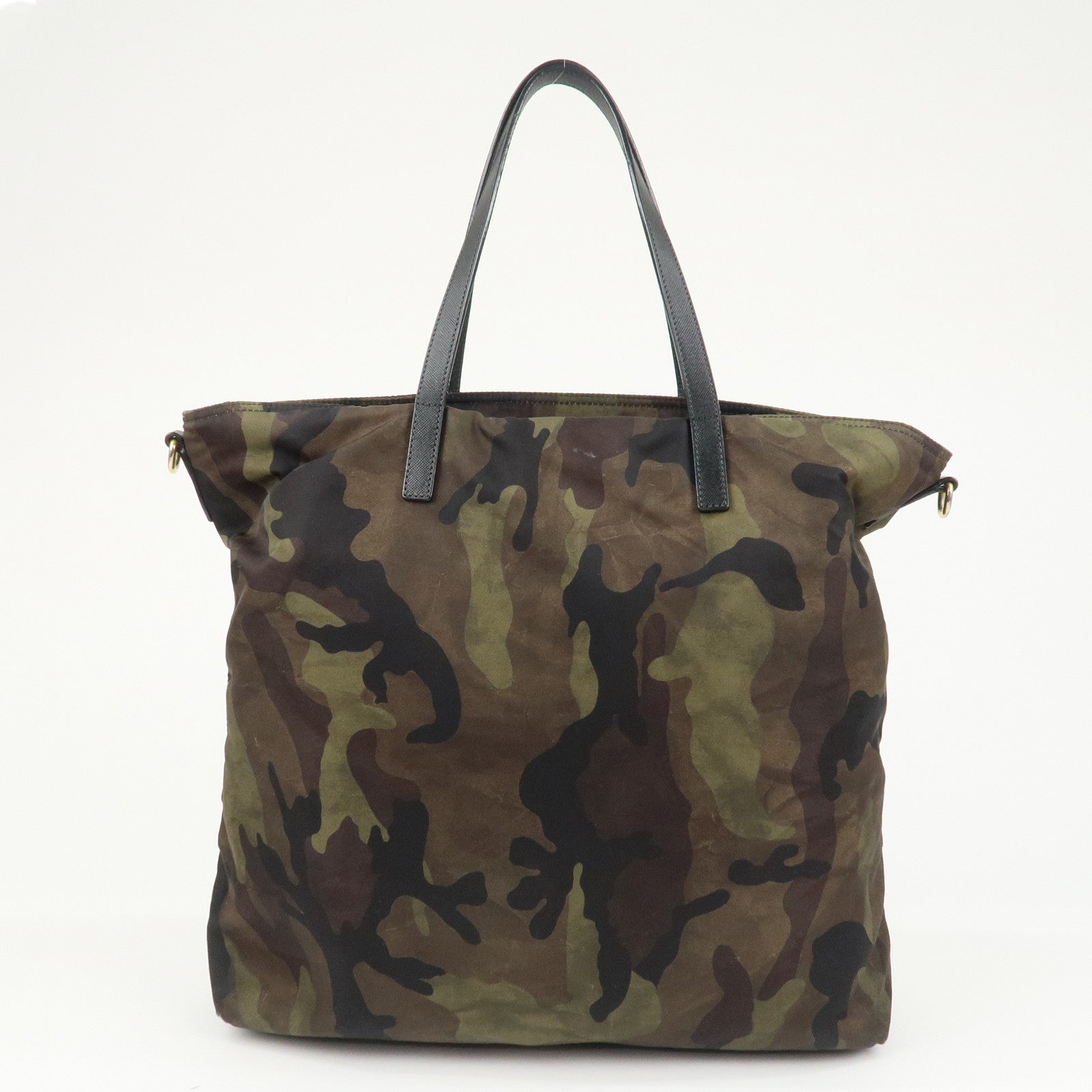PRADA Triangle Logo Nylon 2Way Bag Shoulder Bag Tote Bag B2600A