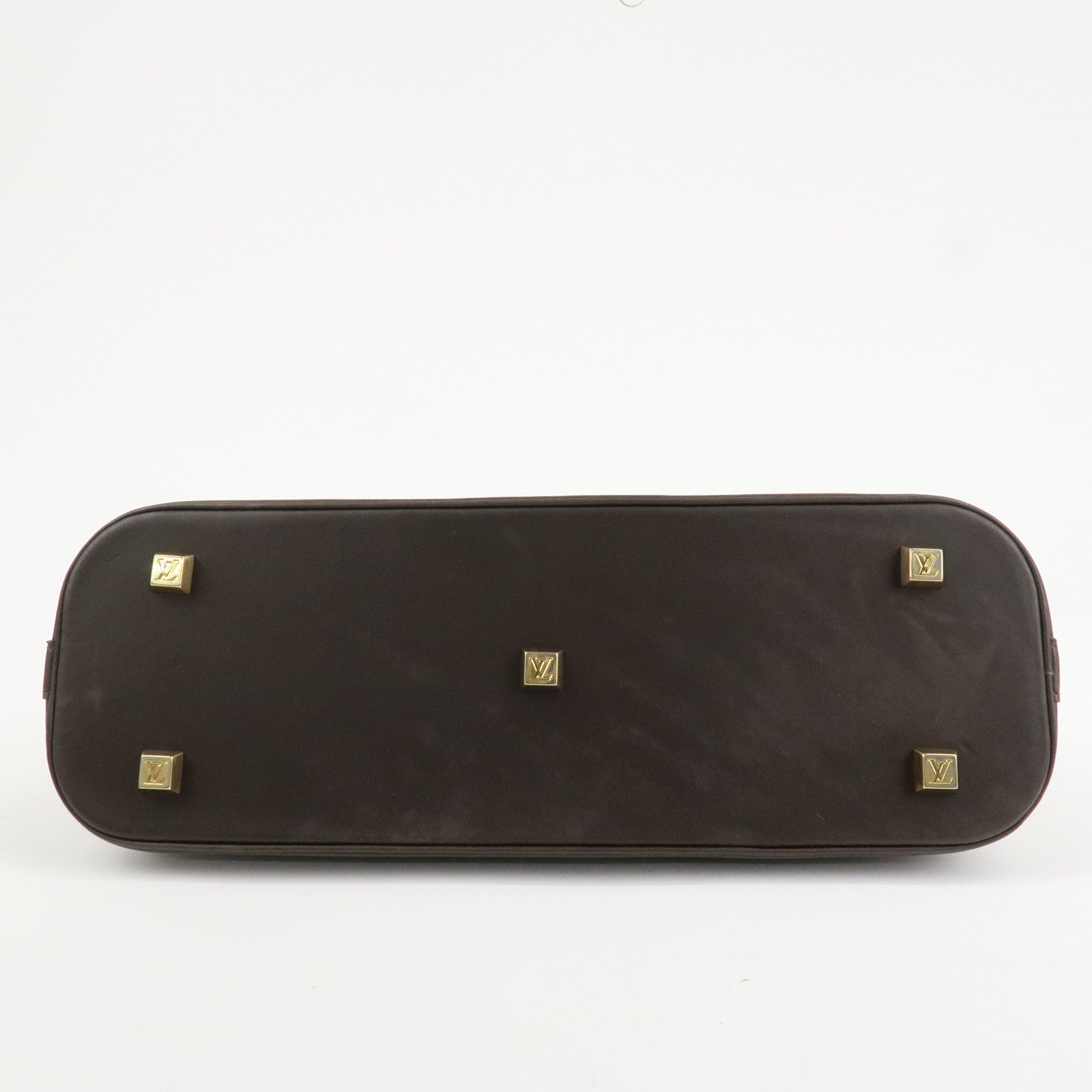 Louis Vuitton Monogram Mini Leather Canvas Hand Bag Khaki M92205 Used