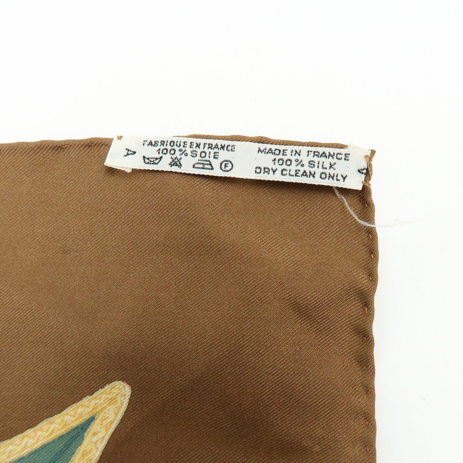 HERMES Carre 90 Set of 2 Silk 100% Scarf Black Gold Brown