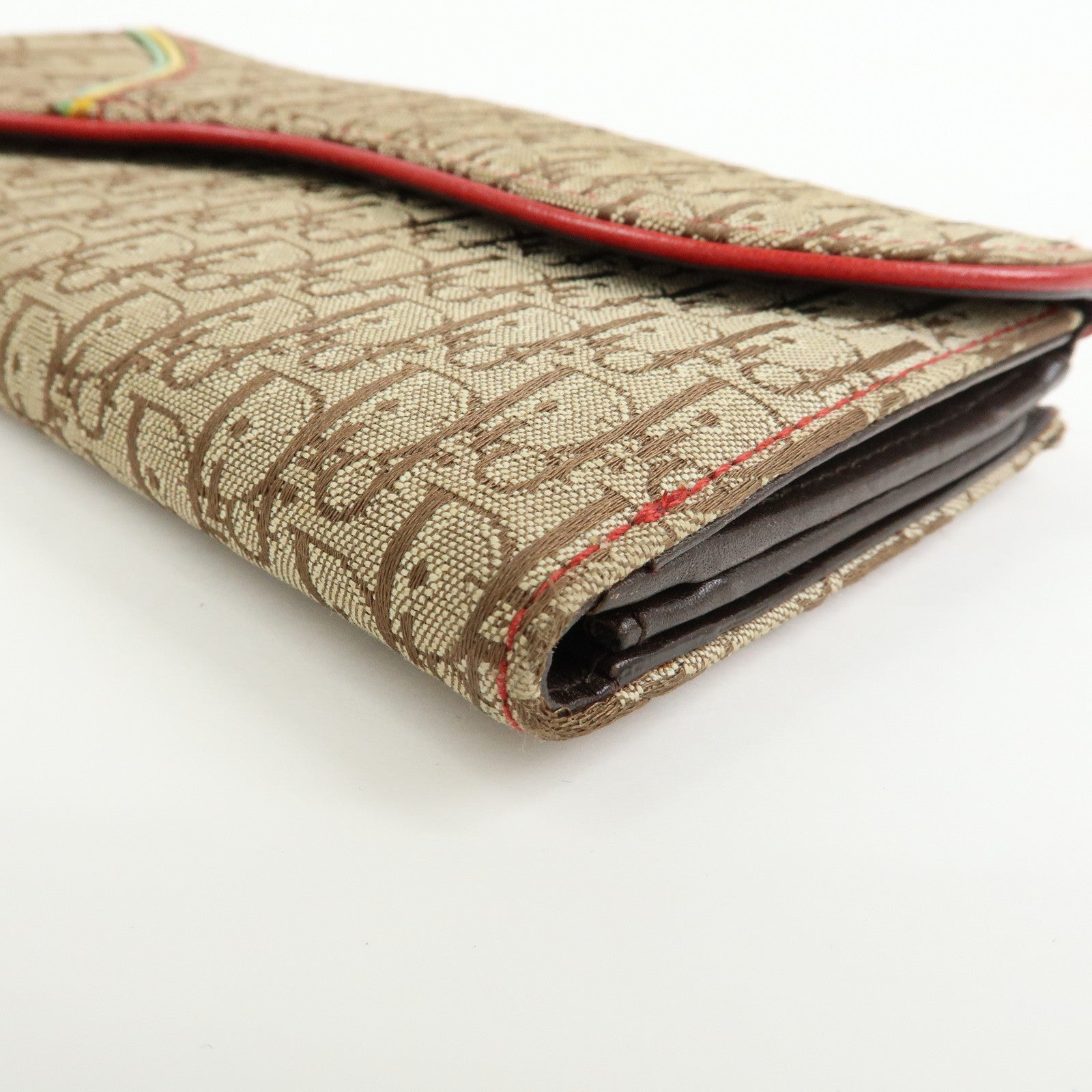 Christian Dior Rasta Trotter Canvas Leather Saddle Long Wallet