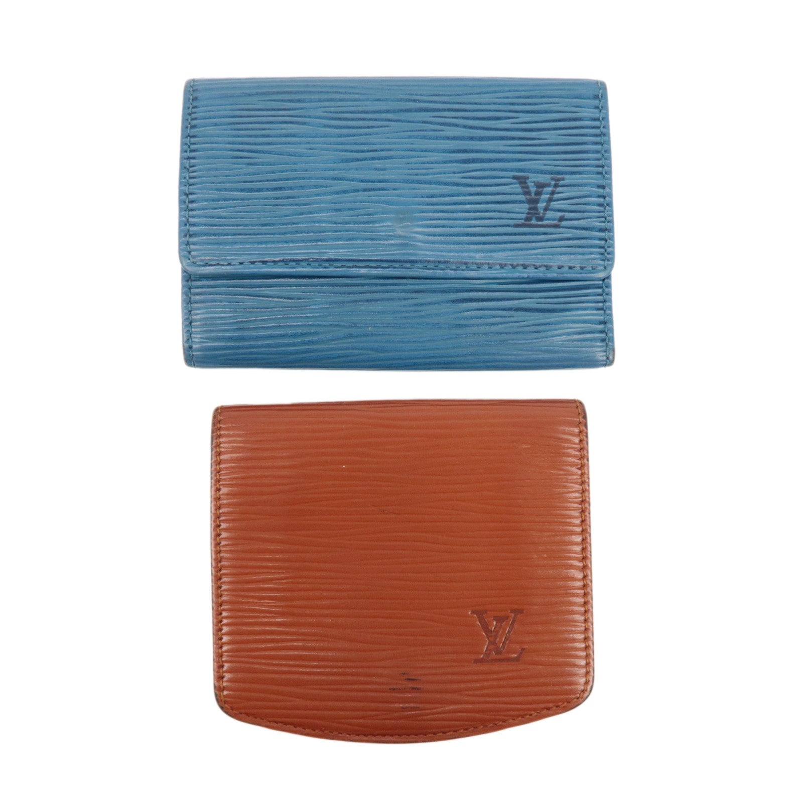 Louis Vuitton Epi Set of 2 Leather Coin Case Key Case M63815 M63703 Used