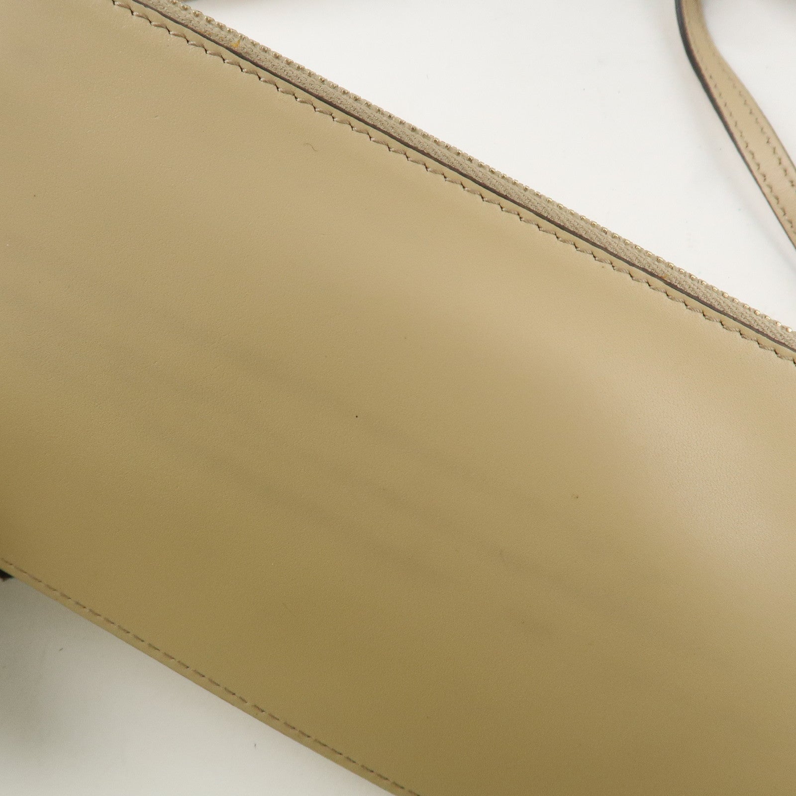 GUCCI Craft Unborn Calf Leather Tote Bag Zebra Pattern Beige 23793 Used