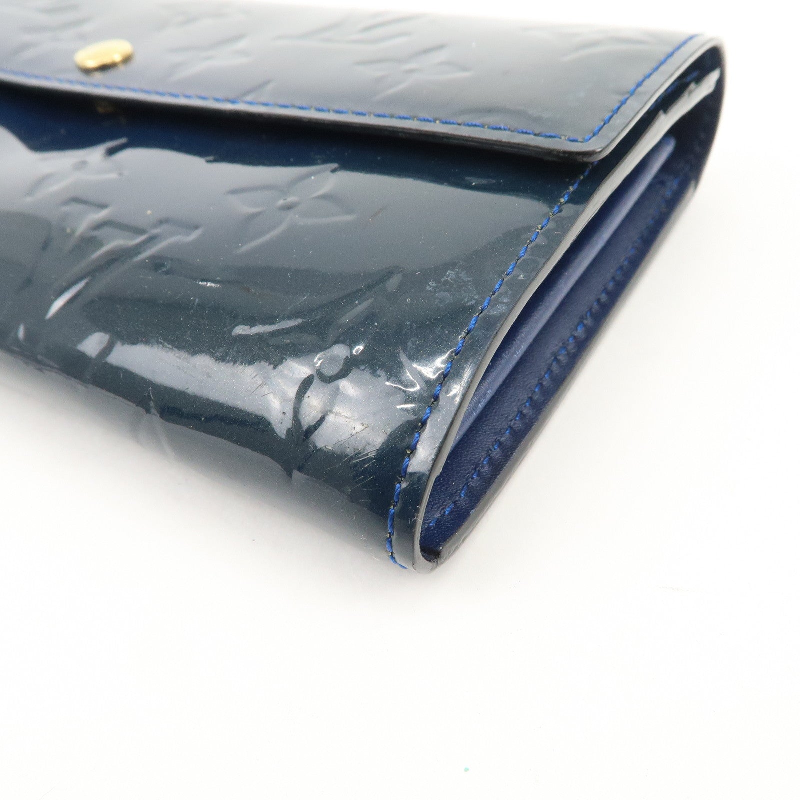 Louis Vuitton Monogram Vernis Leather Portefeuille Sarah Wallet M90049