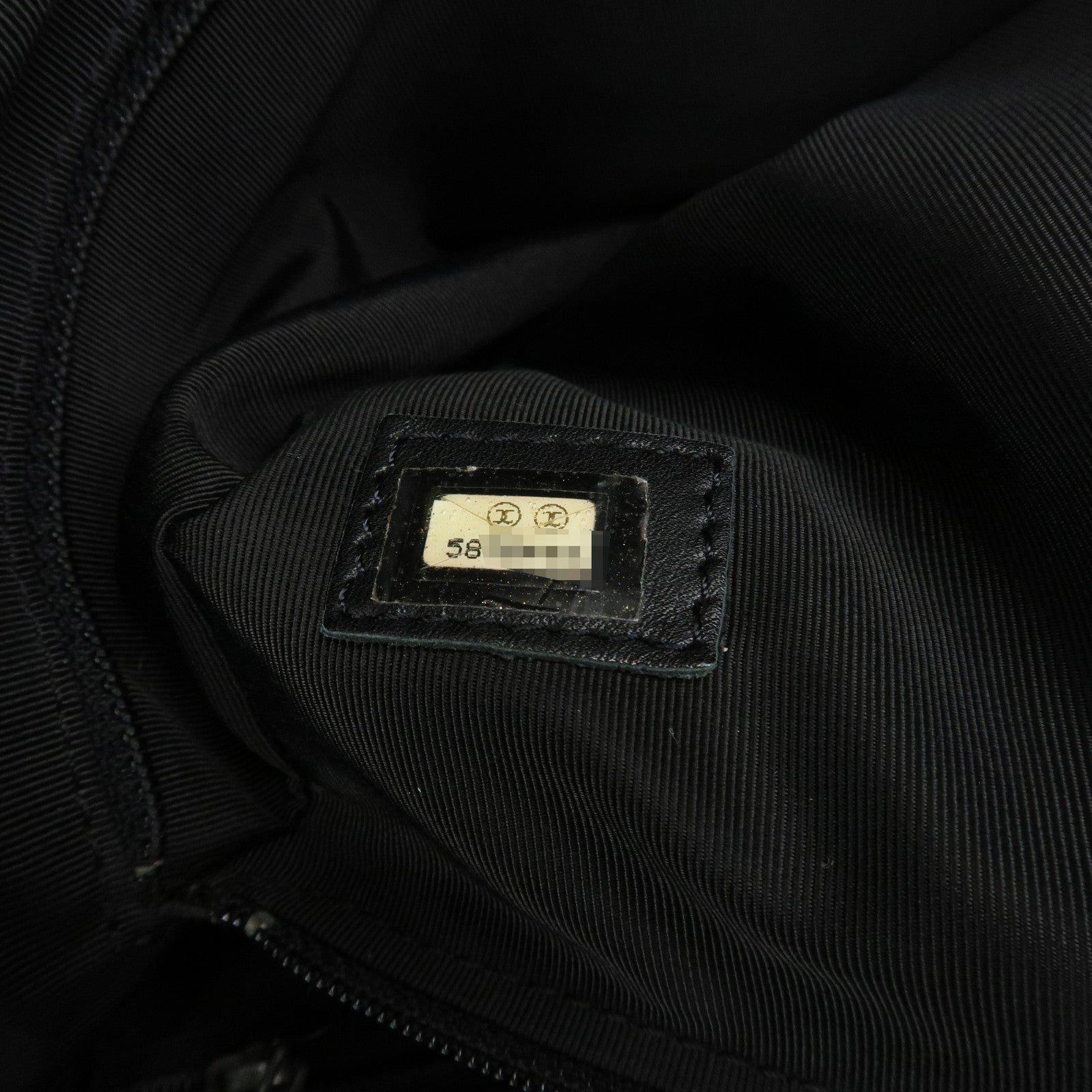 CHANEL COCO Mark Leather Tote Bag Shoulder Bag Black