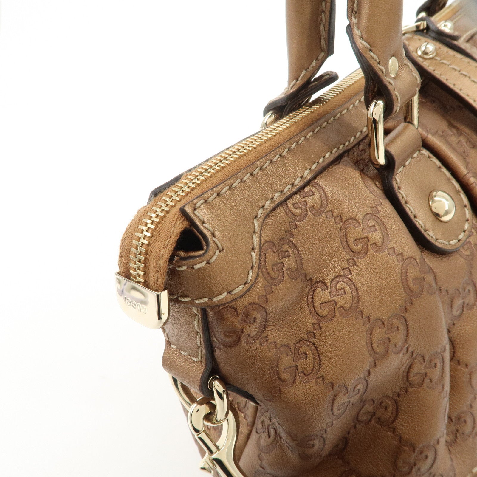 GUCCI Sukey Guccissima Leather 2Way Shoulder Bag Brown 247902