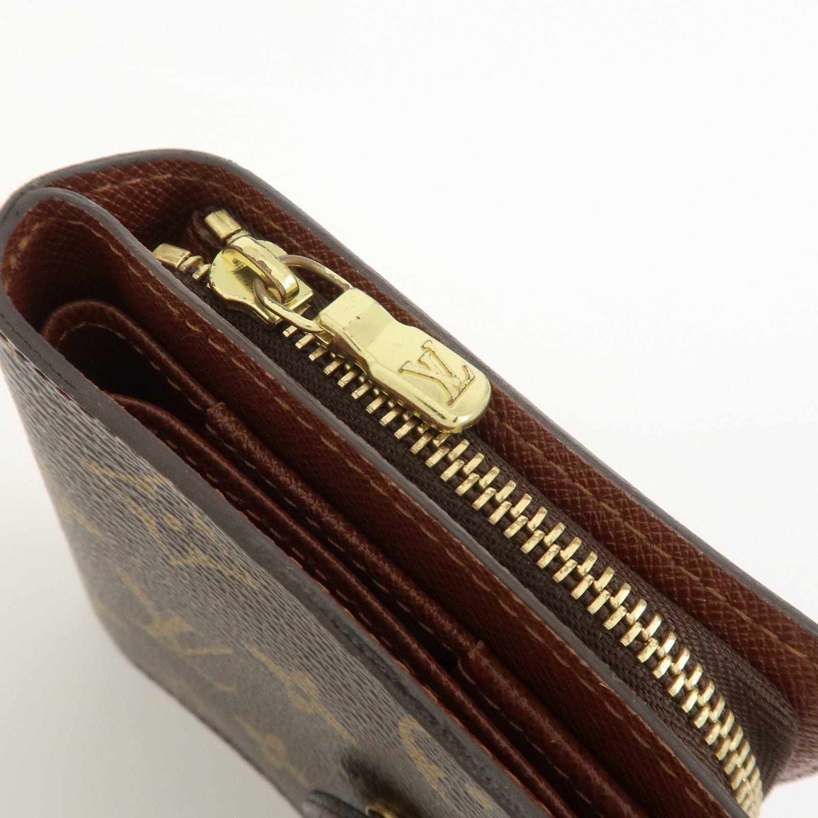 Louis Vuitton Monogram Compact Zippy Wallet Brown M61667