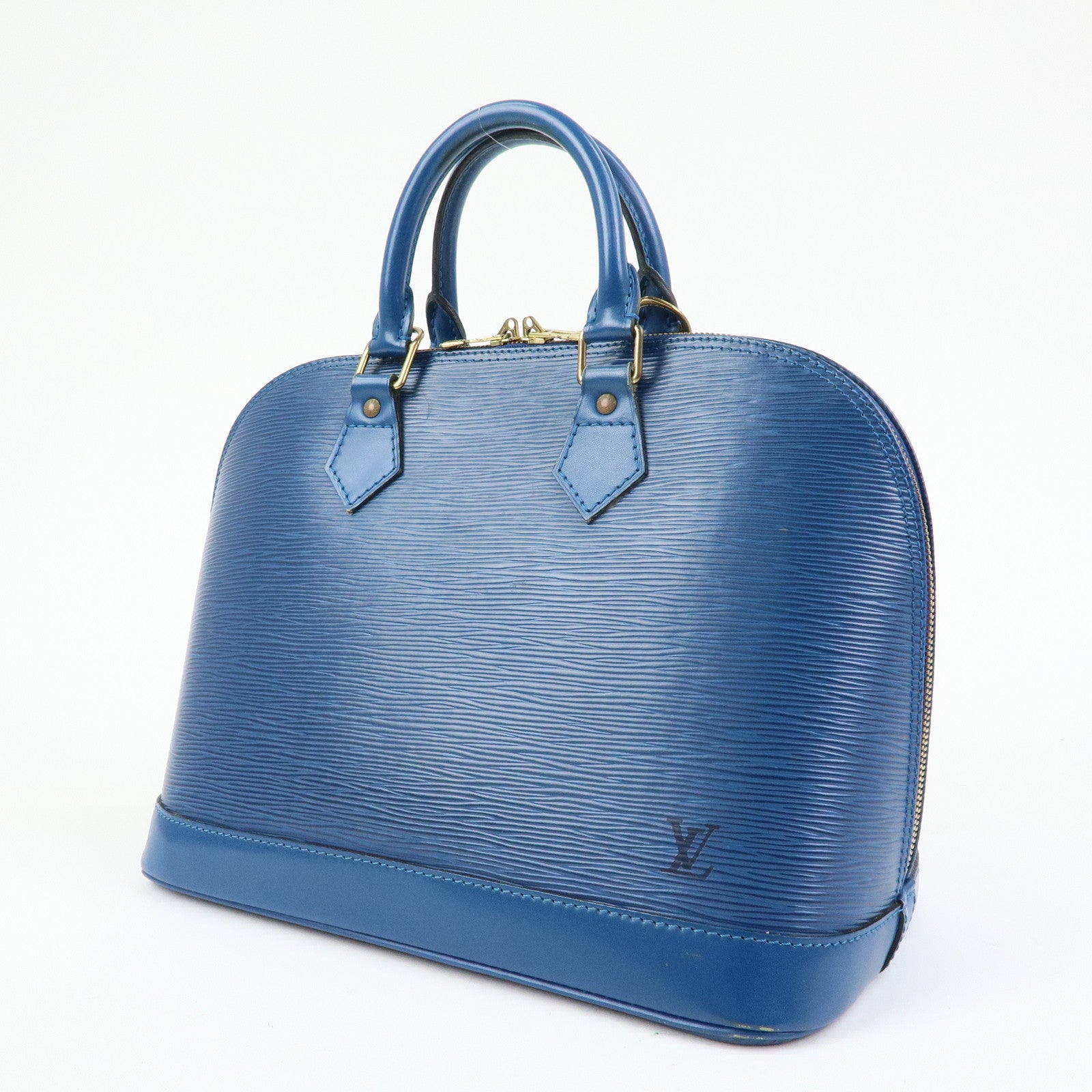 Louis Vuitton Epi Leather Alma Hand Bag Toledo Blue M52145