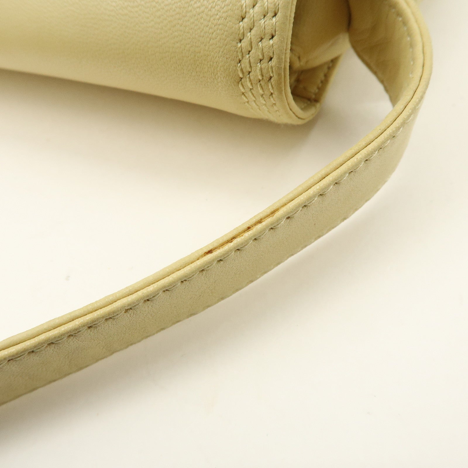 LOEWE Anagram Leather Shoulder Bag Crossbody Bag Beige
