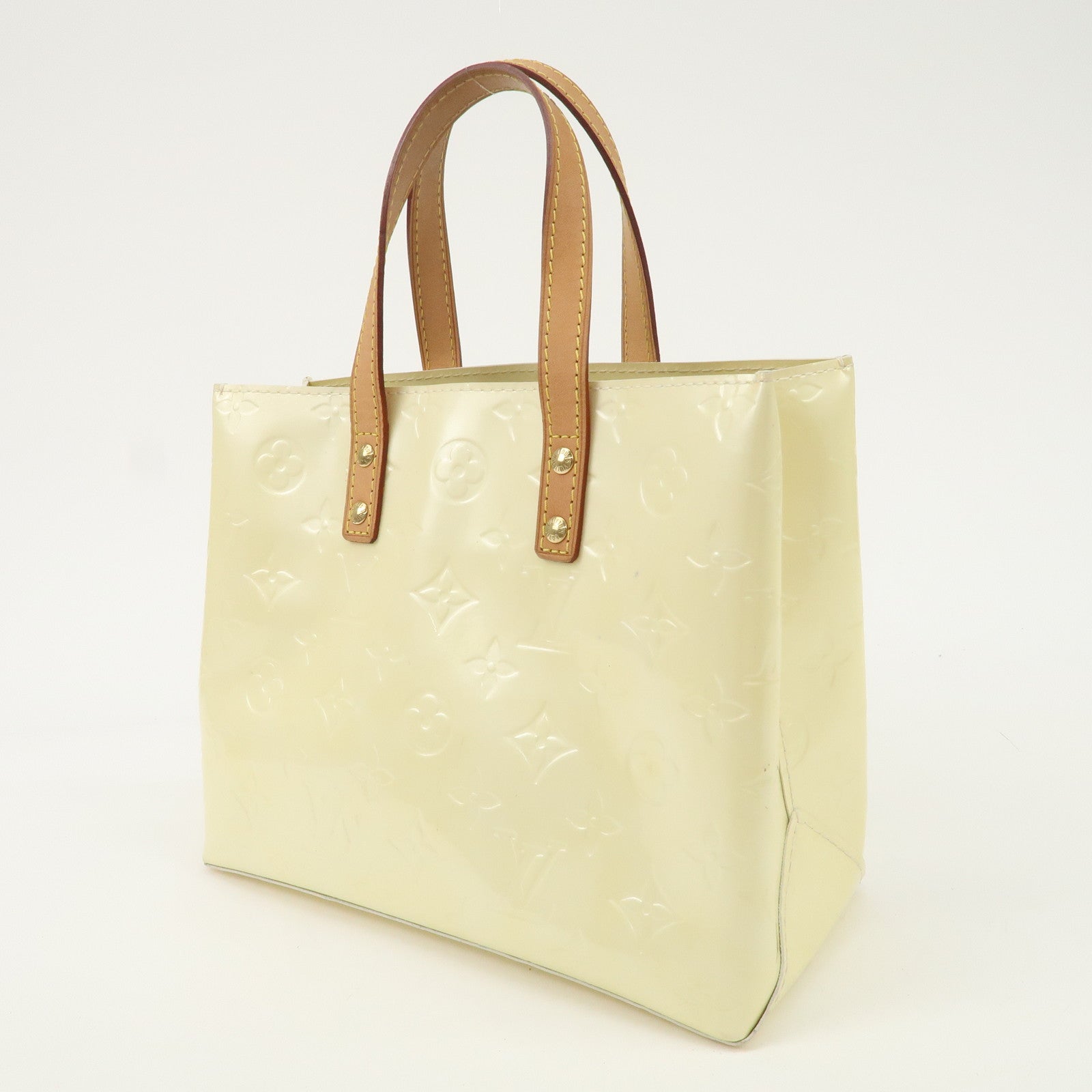 Louis Vuitton Monogram Vernis Lead PM Hand Bag Perle M91336 Used
