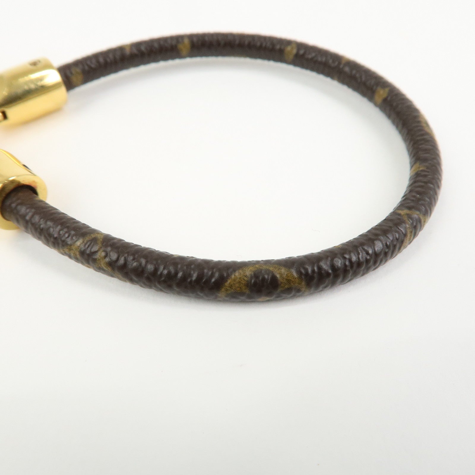 Louis Vuitton Monogram Bracelet Lock It Brown M6605