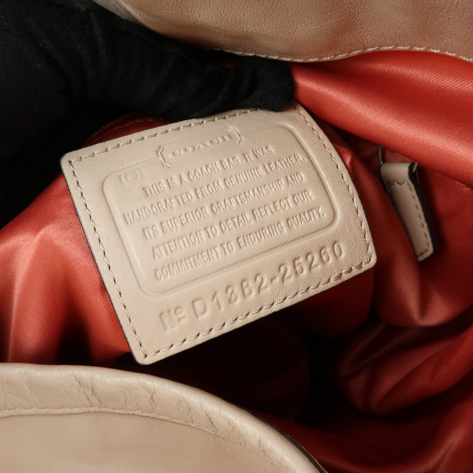 COACH Madison Leather Shoulder Bag Hand Bag Pink Beige