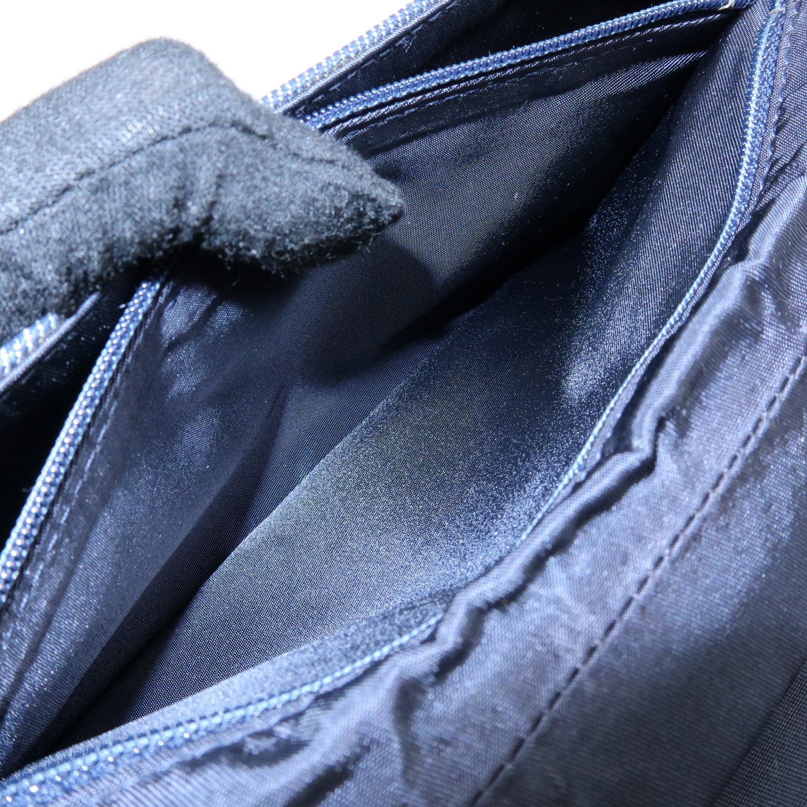 Christian Dior Maris Pearl Denim Patent Leather Shoulder Hand Bag