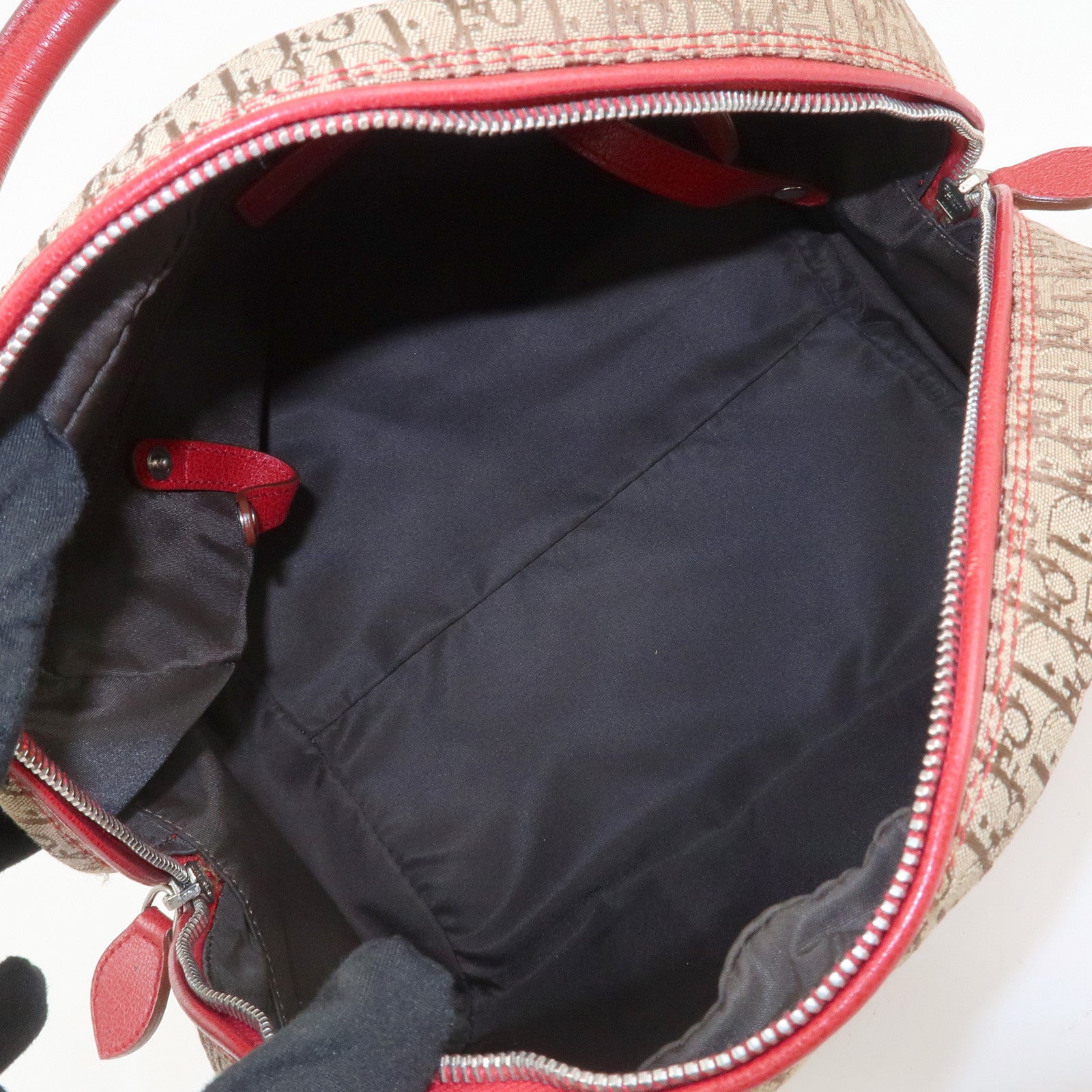 Christian Dior Rasta Trotter Canvas Boston Bag Beige 08RU0064 Used