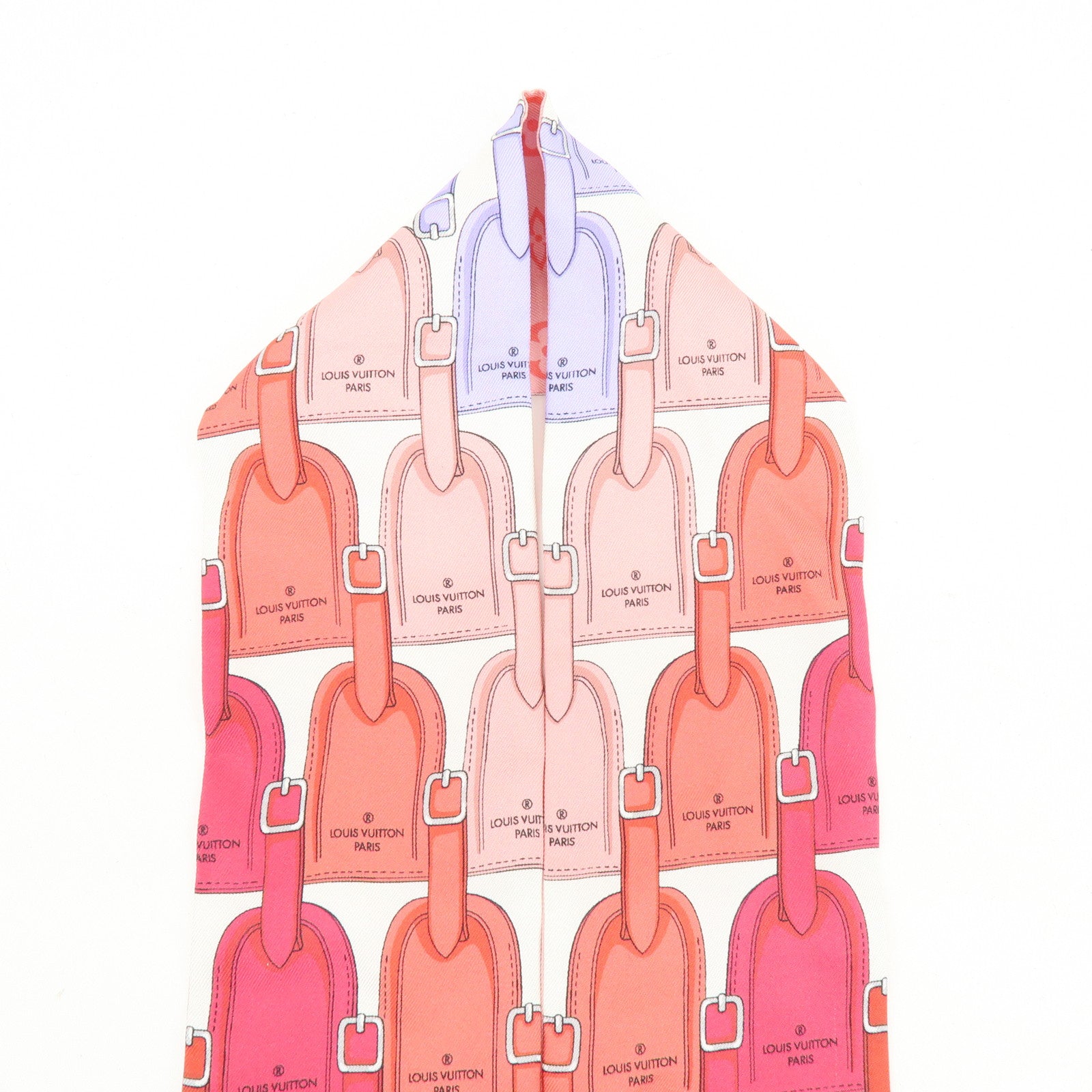 Louis Vuitton Monogram Silk 100% Bandeau My LV Tags Scarf M77677