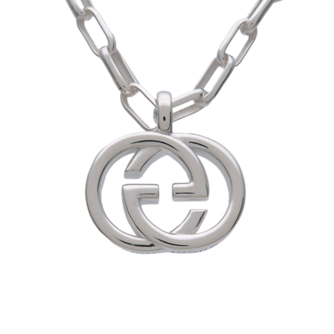 GUCCI Interlocking G Chain Necklace SV925 Silver